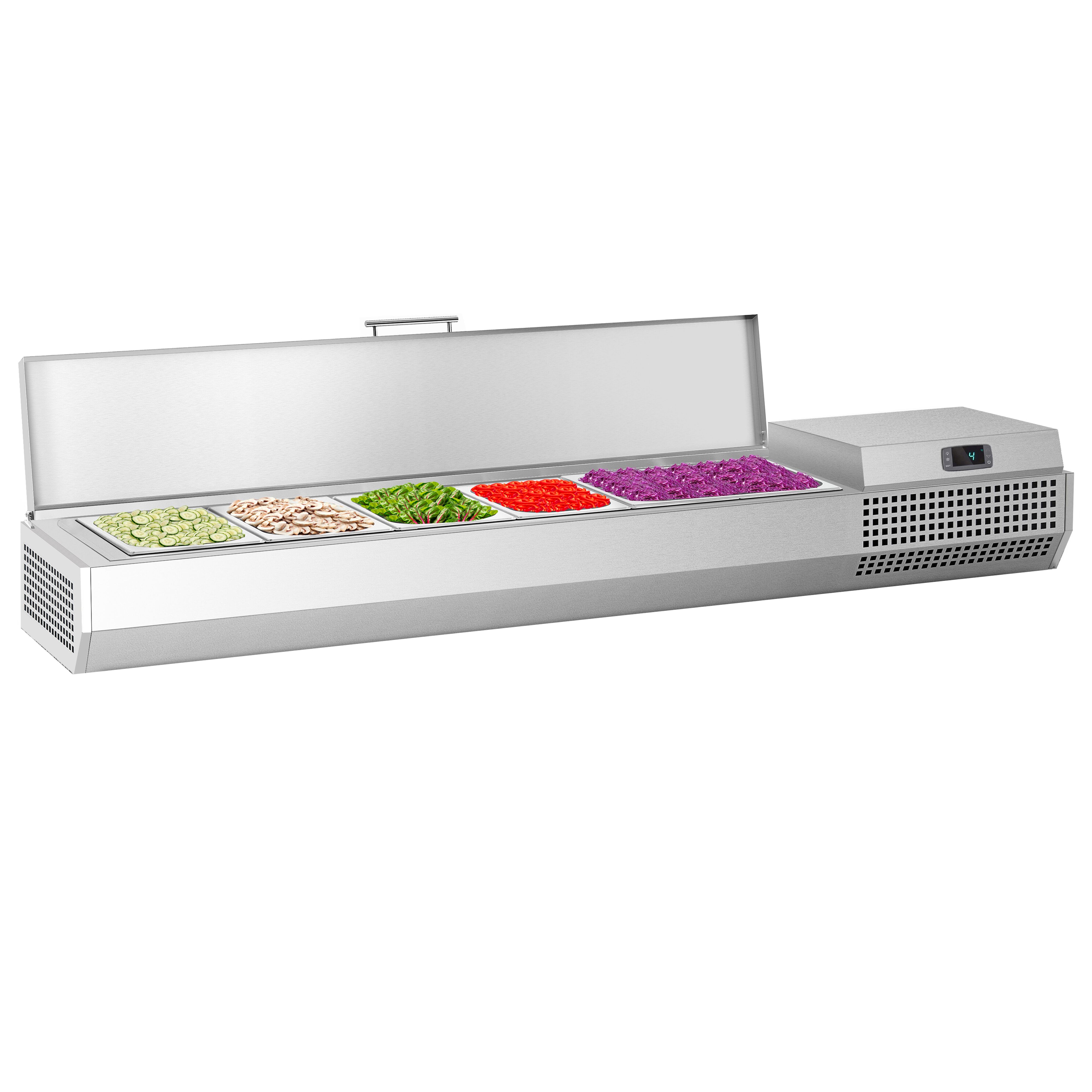 GN külmlett 1493 × 353 mm, 6 × GN 1/4