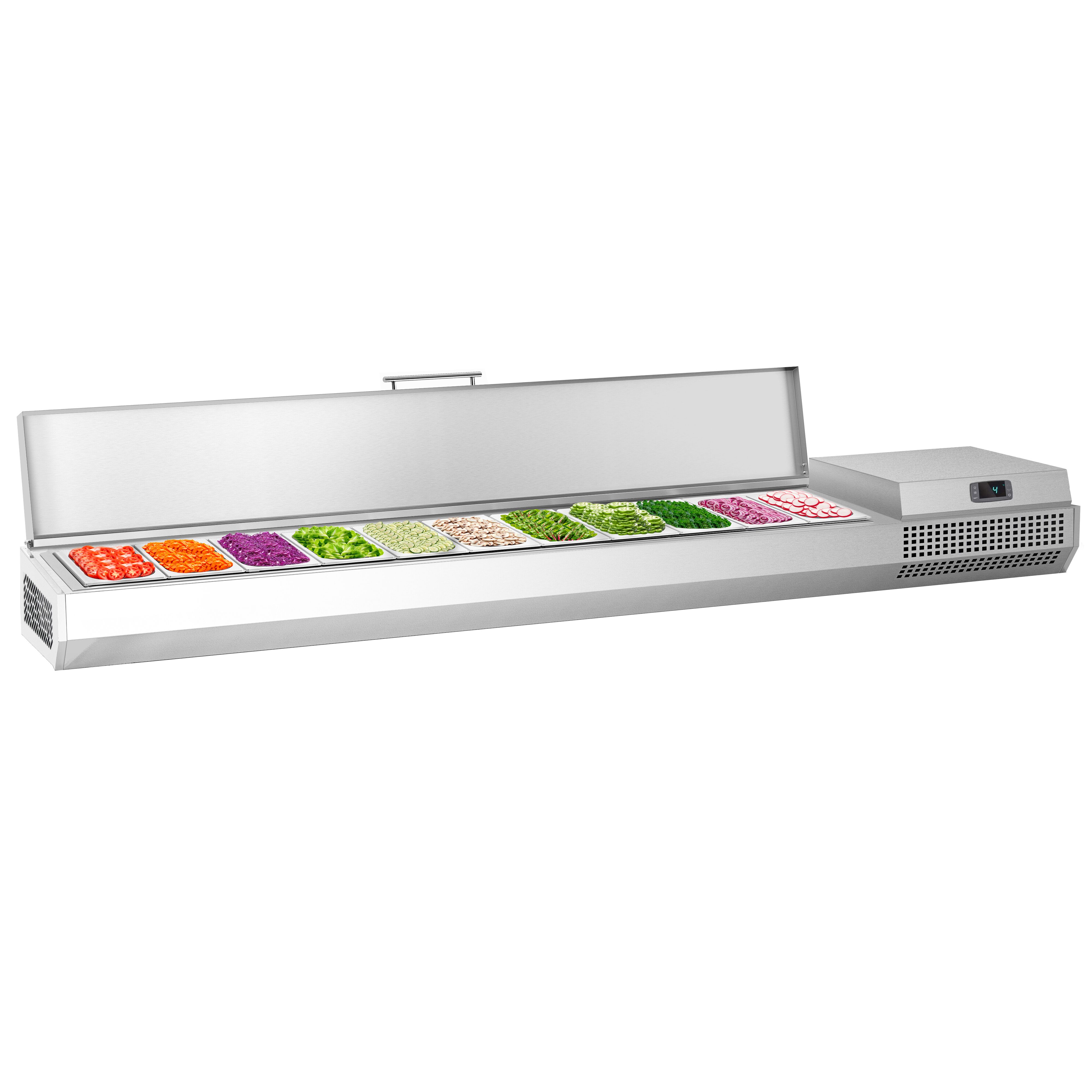 GN külmlett 2300 × 353 mm, 11 × GN 1/4
