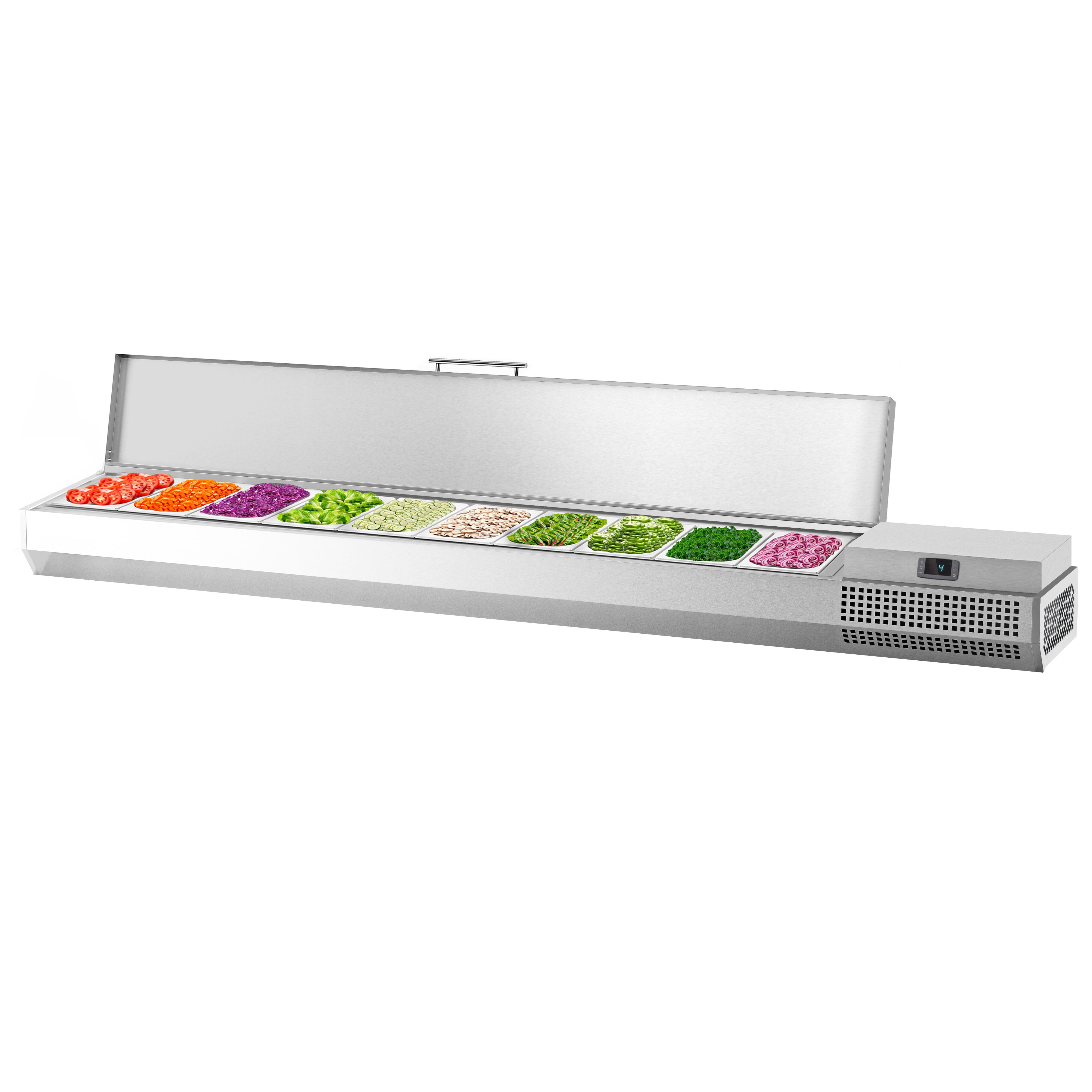 GN külmlett 2300 × 413 mm, 10 × GN 1/3