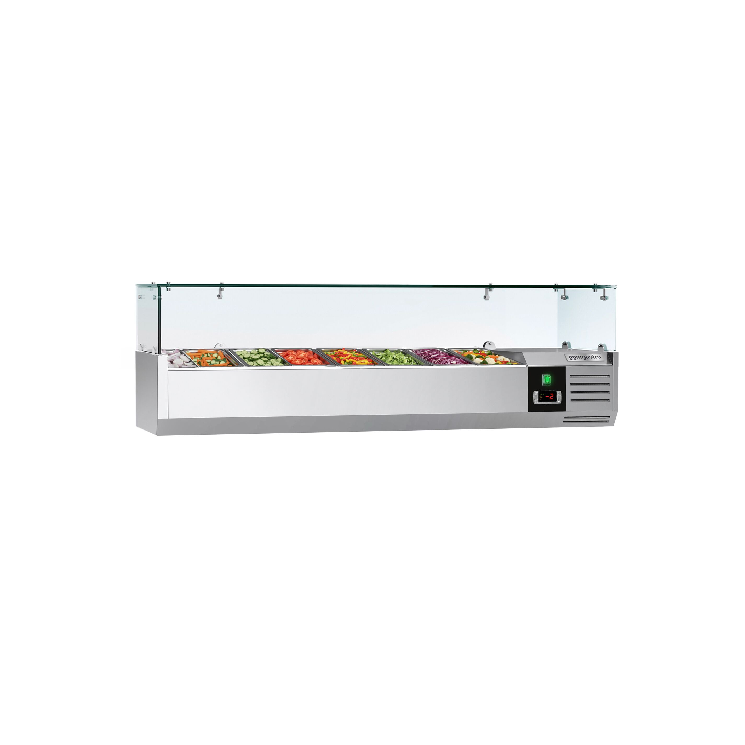 GN külmlett 1600 × 335 mm, 7 × GN 1/4