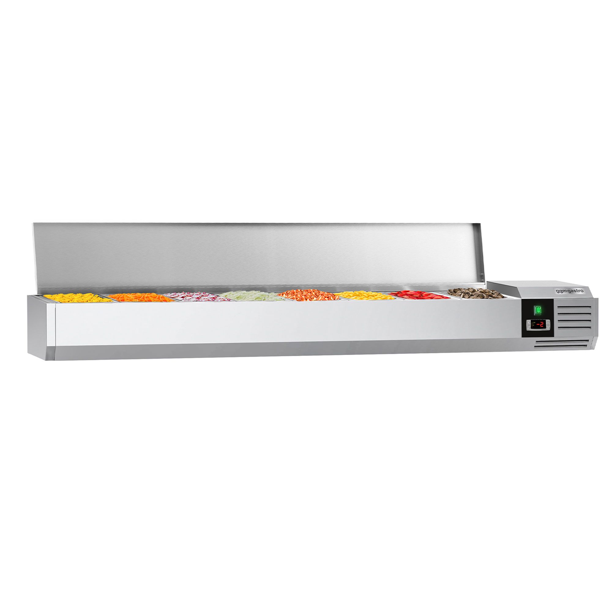 GN külmlett 1800 × 395 mm, 8 × GN 1/3