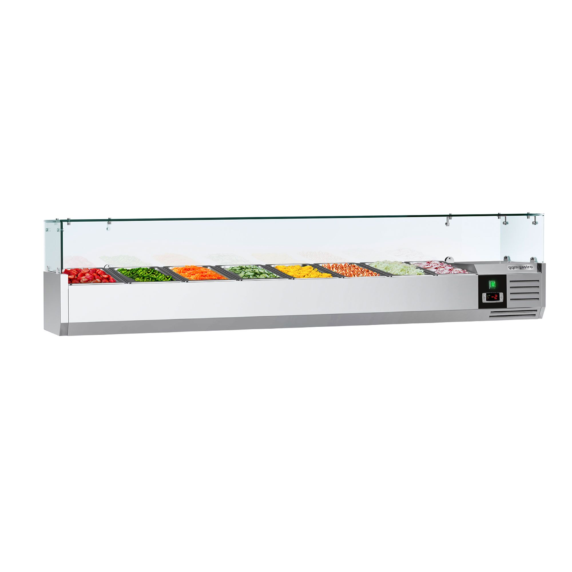 GN külmlett 1800 × 395 mm, 8 × GN 1/3