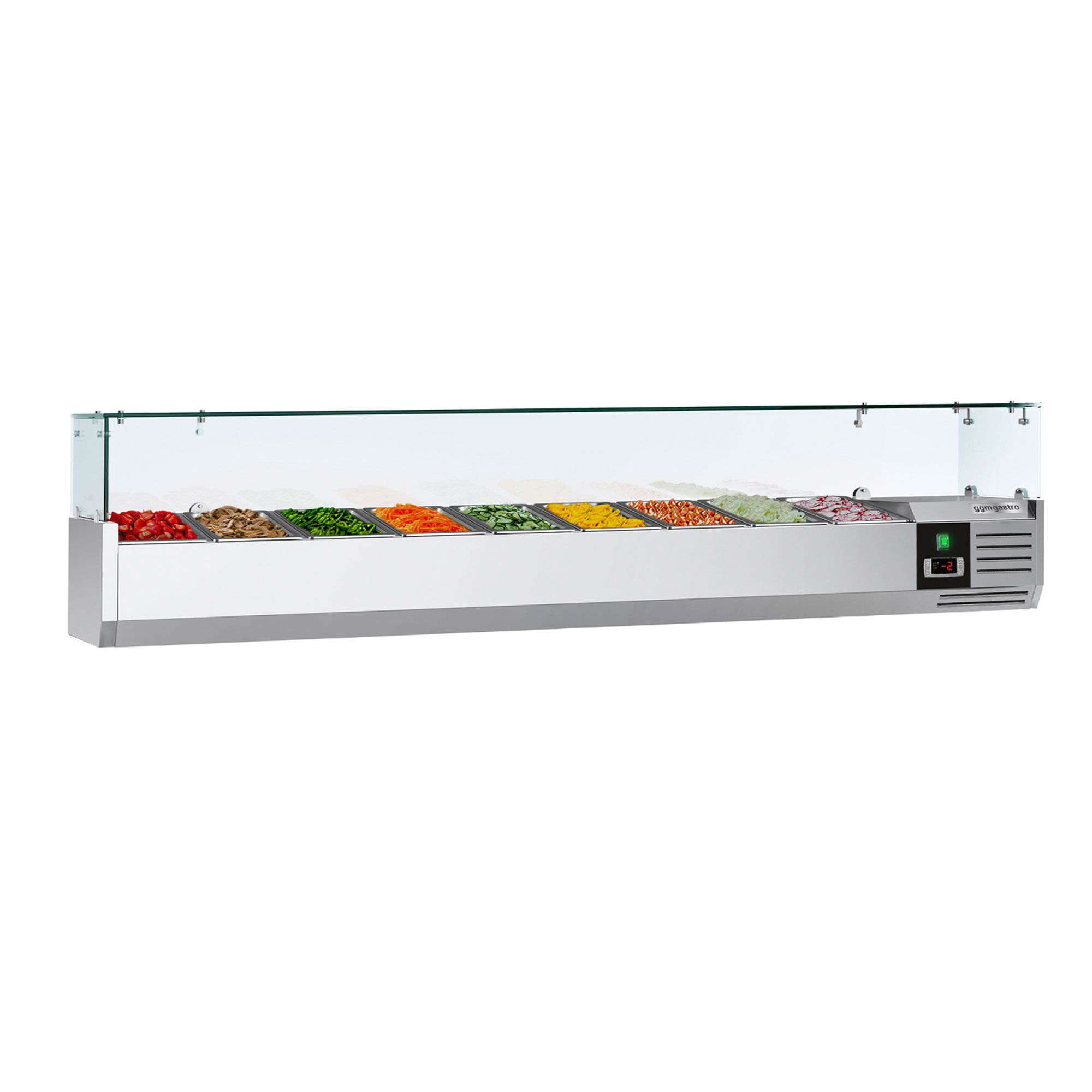 GN külmlett 2000 × 395 mm, 9 × GN 1/3
