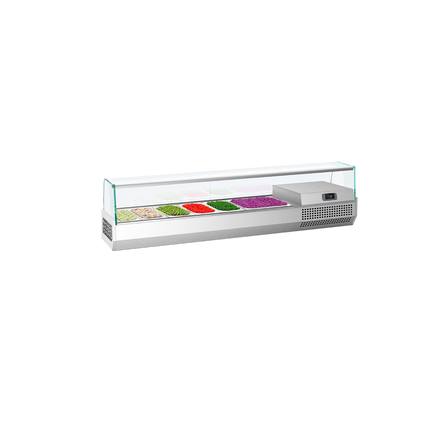 GN külmlett 1733 × 353 mm, 7 × GN 1/4