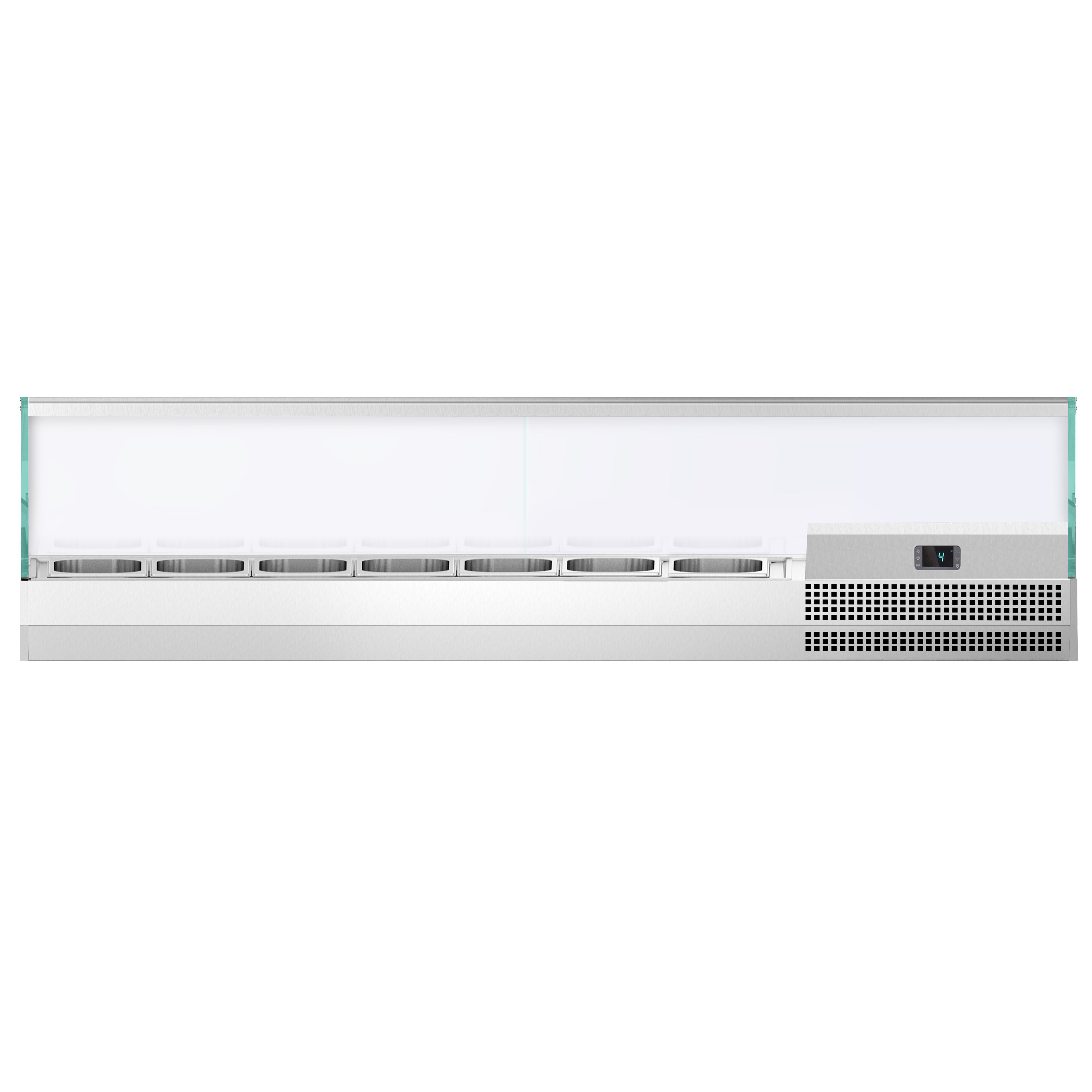 GN külmlett 1733 × 353 mm, 7 × GN 1/4