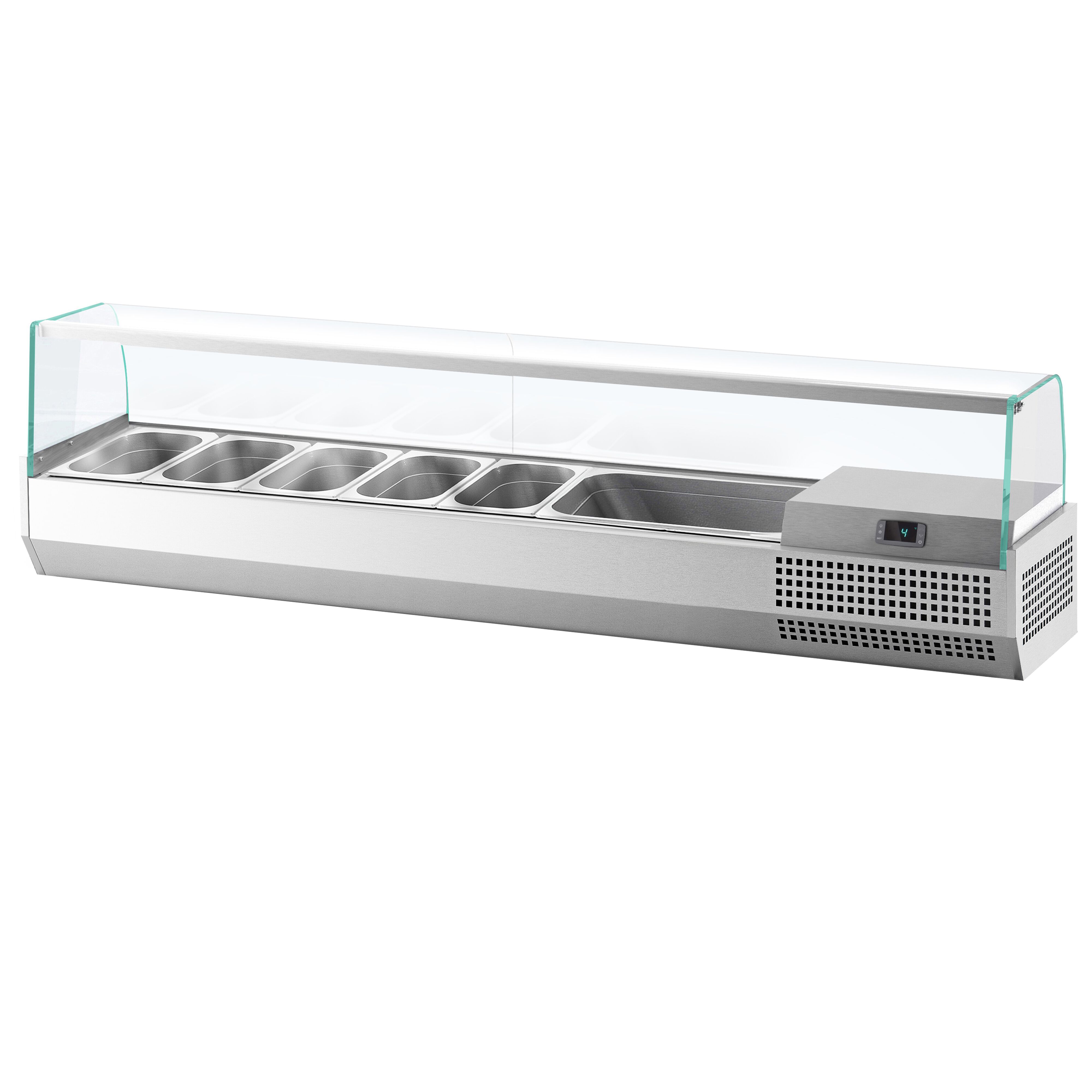 GN külmlett 1733 × 353 mm, 7 × GN 1/4