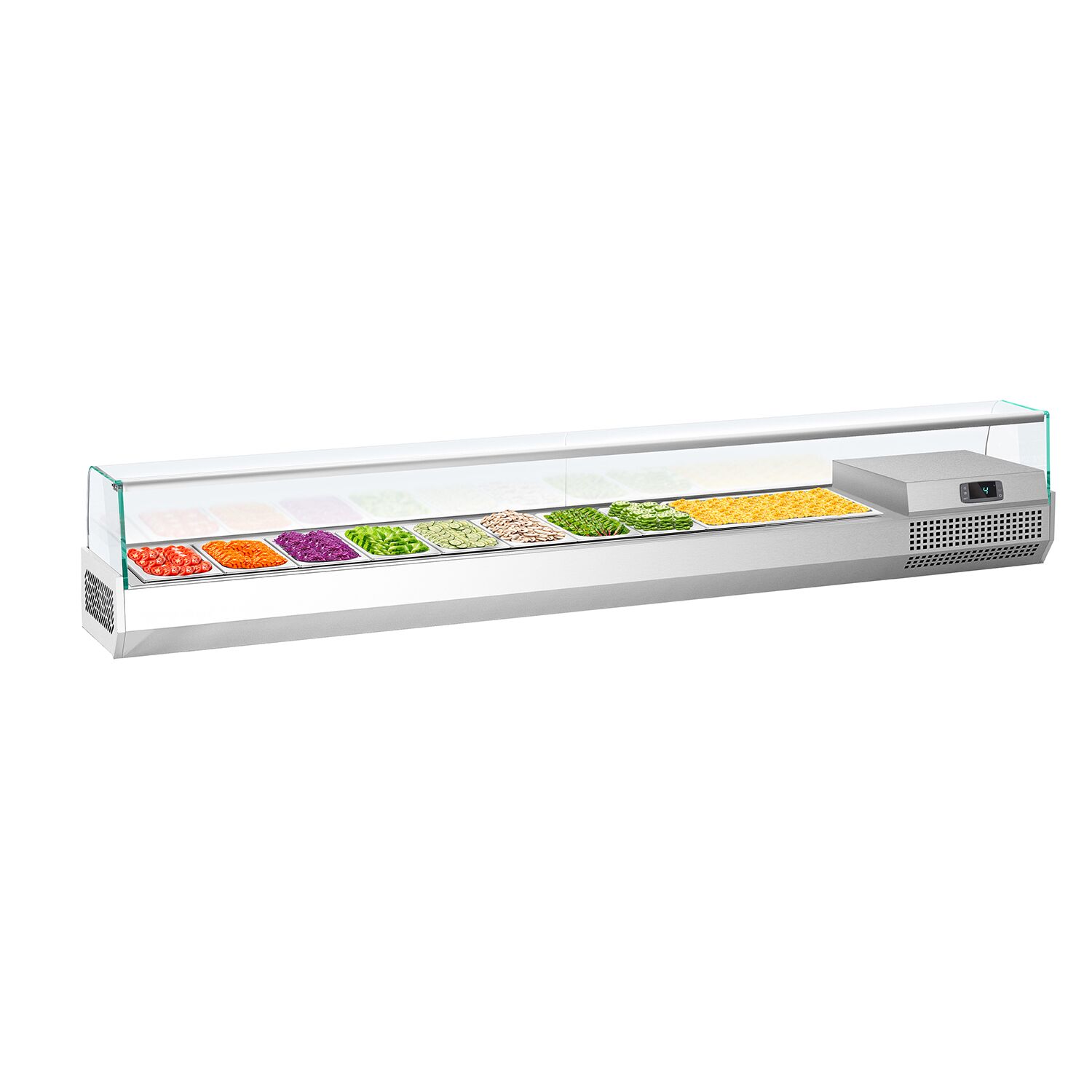 GN külmlett 2300 × 353 mm, 11 × GN 1/4