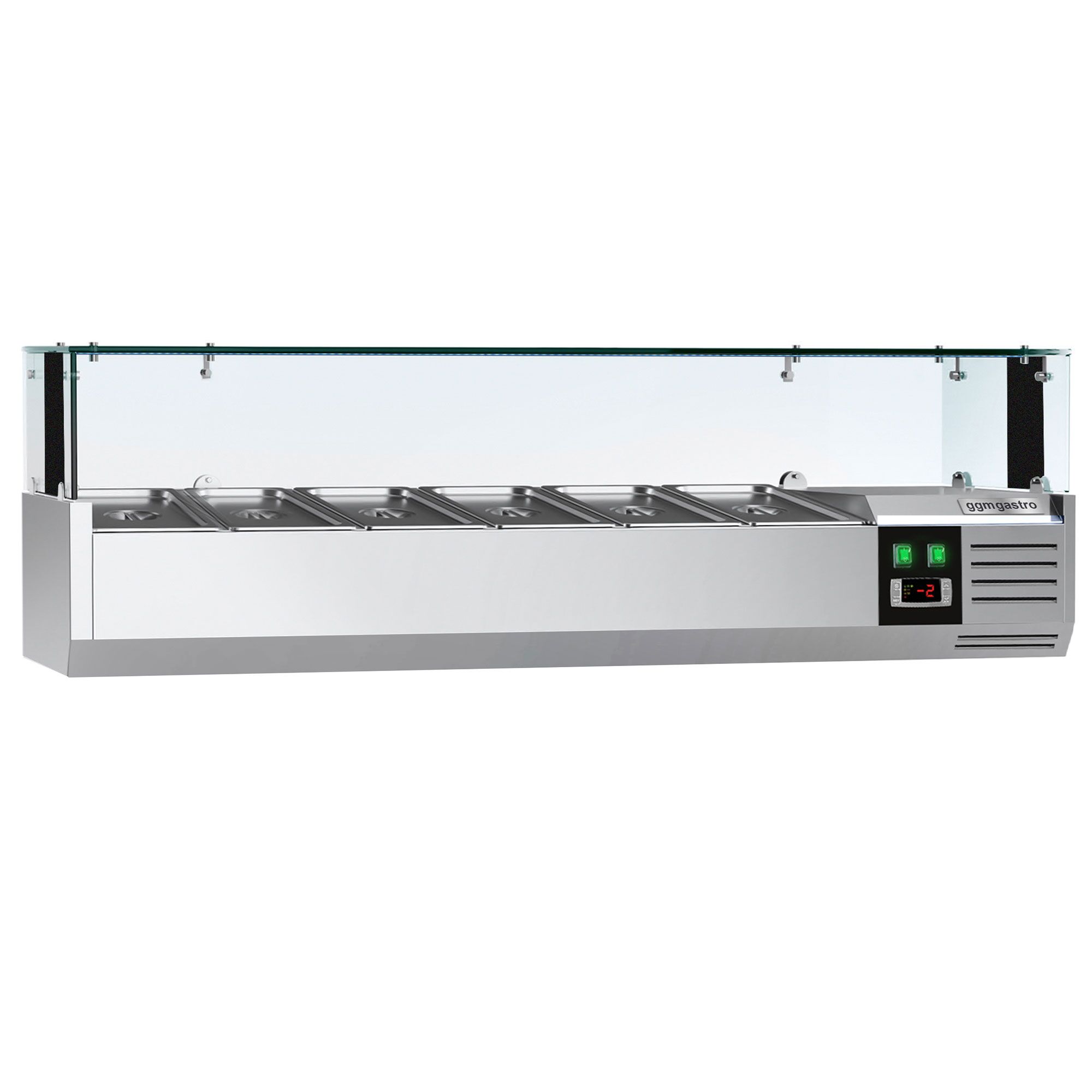 GN külmlett LED 1400 × 335 mm, 6 × GN 1/4