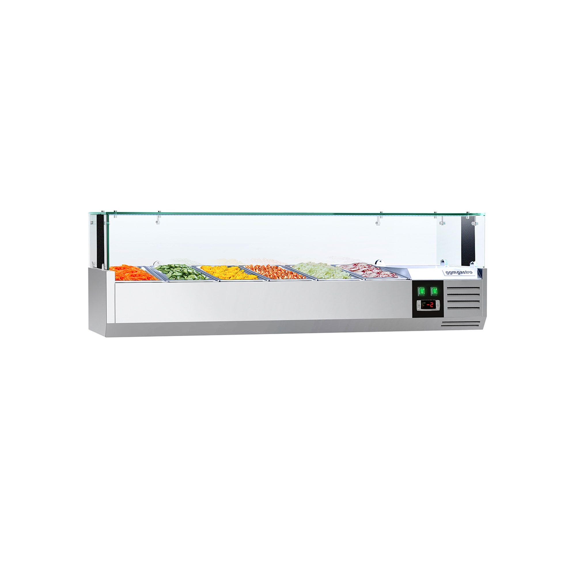 GN külmlett LED 1400 × 335 mm, 6 × GN 1/4