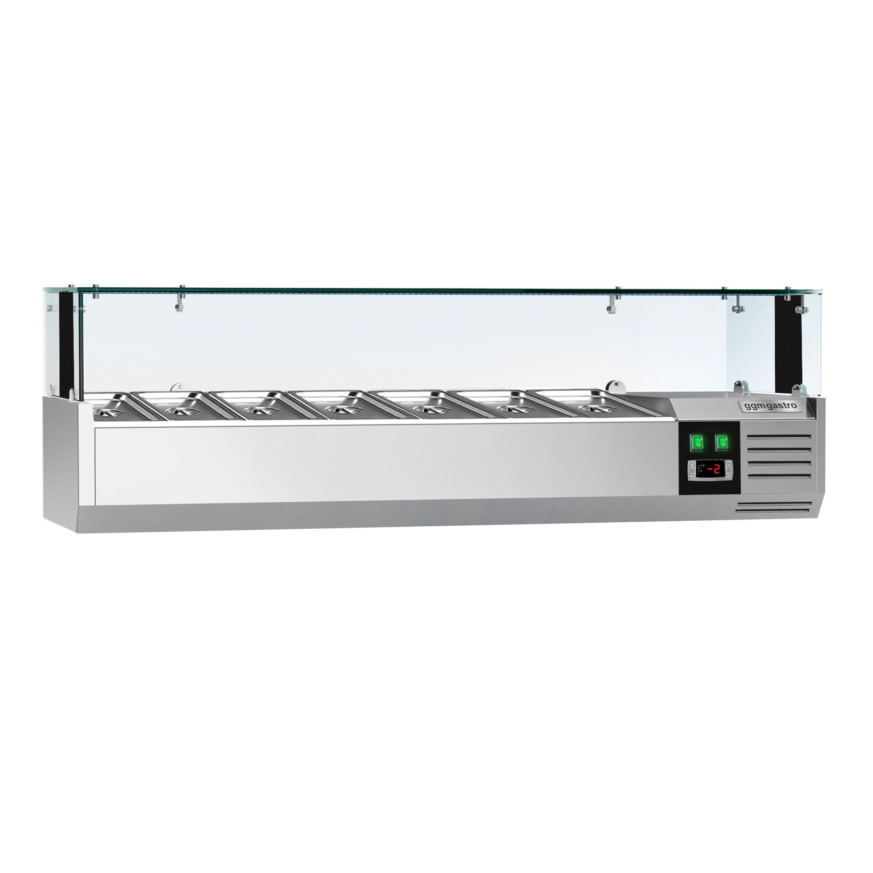 GN külmlett LED 1500 × 335 mm, 7 × GN 1/4