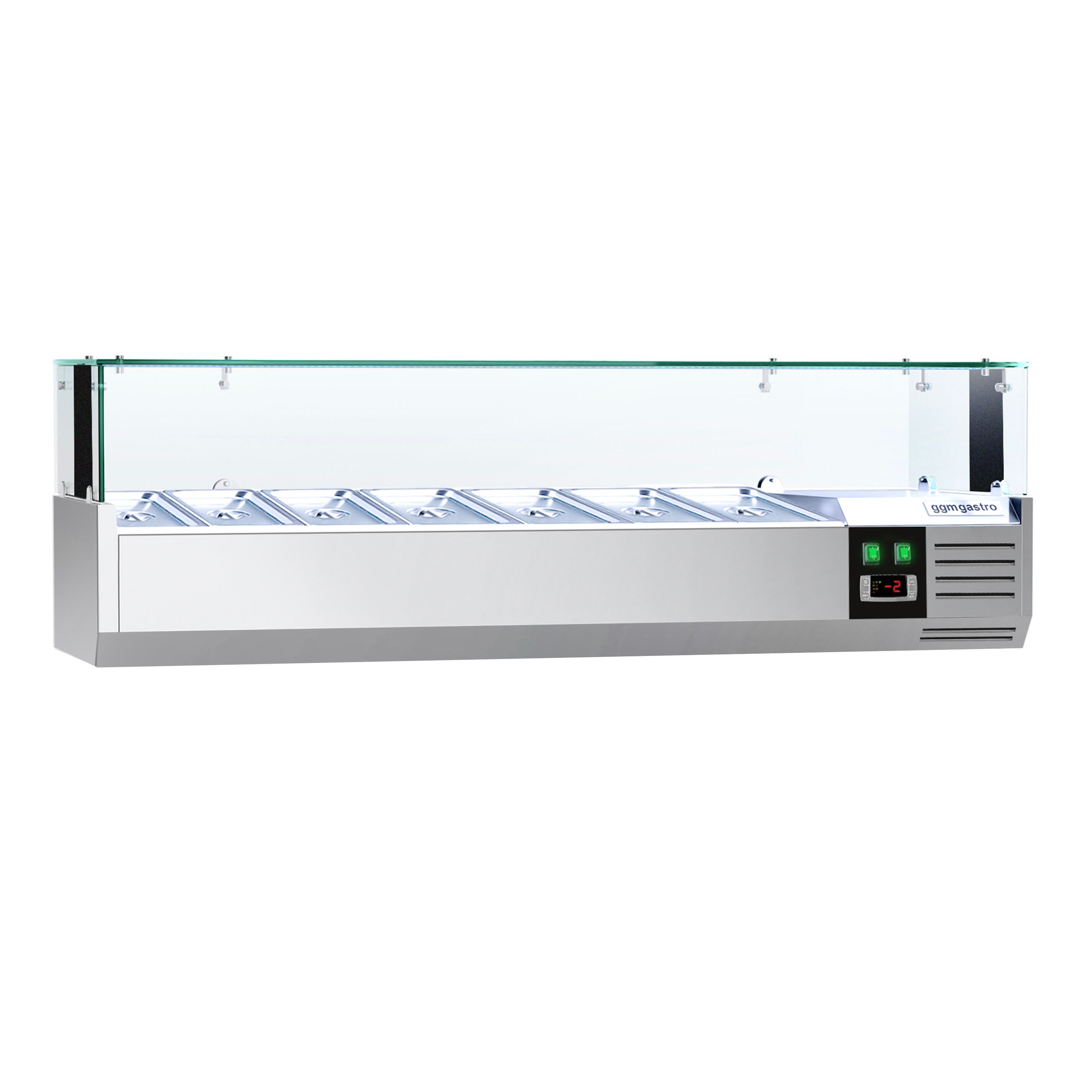 GN külmlett LED 1500 × 335 mm, 7 × GN 1/4