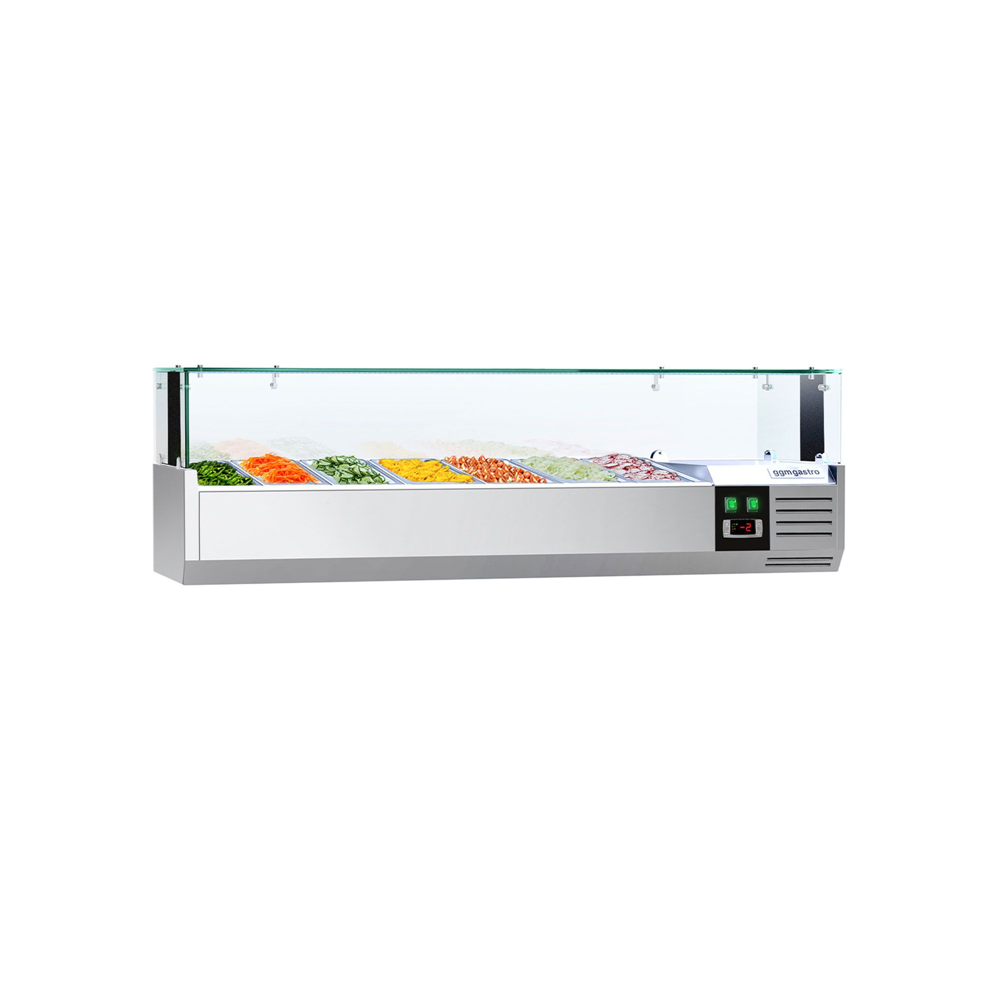 GN külmlett LED 1500 × 335 mm, 7 × GN 1/4