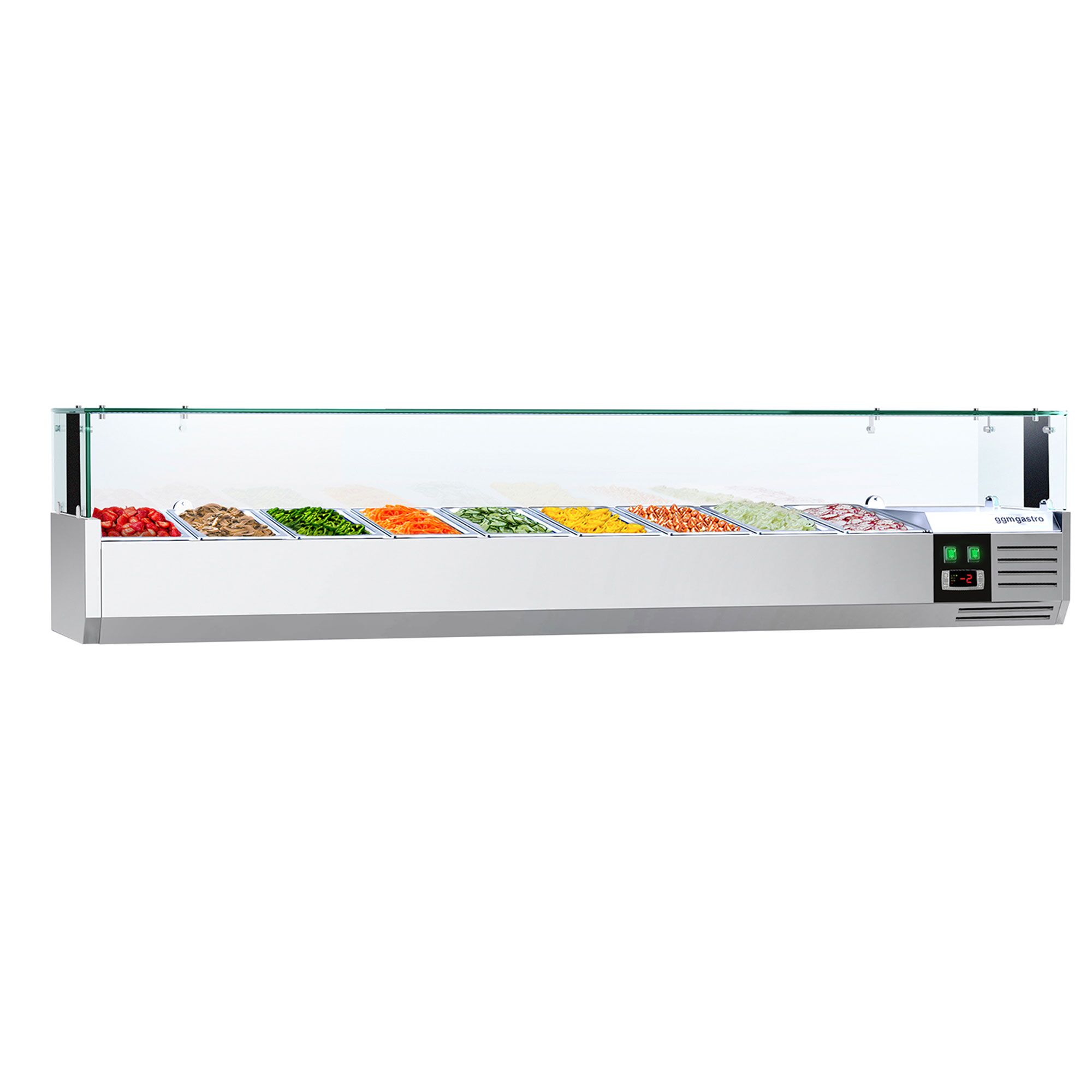 GN külmlett LED 2000 × 395 mm, 9 × GN 1/3