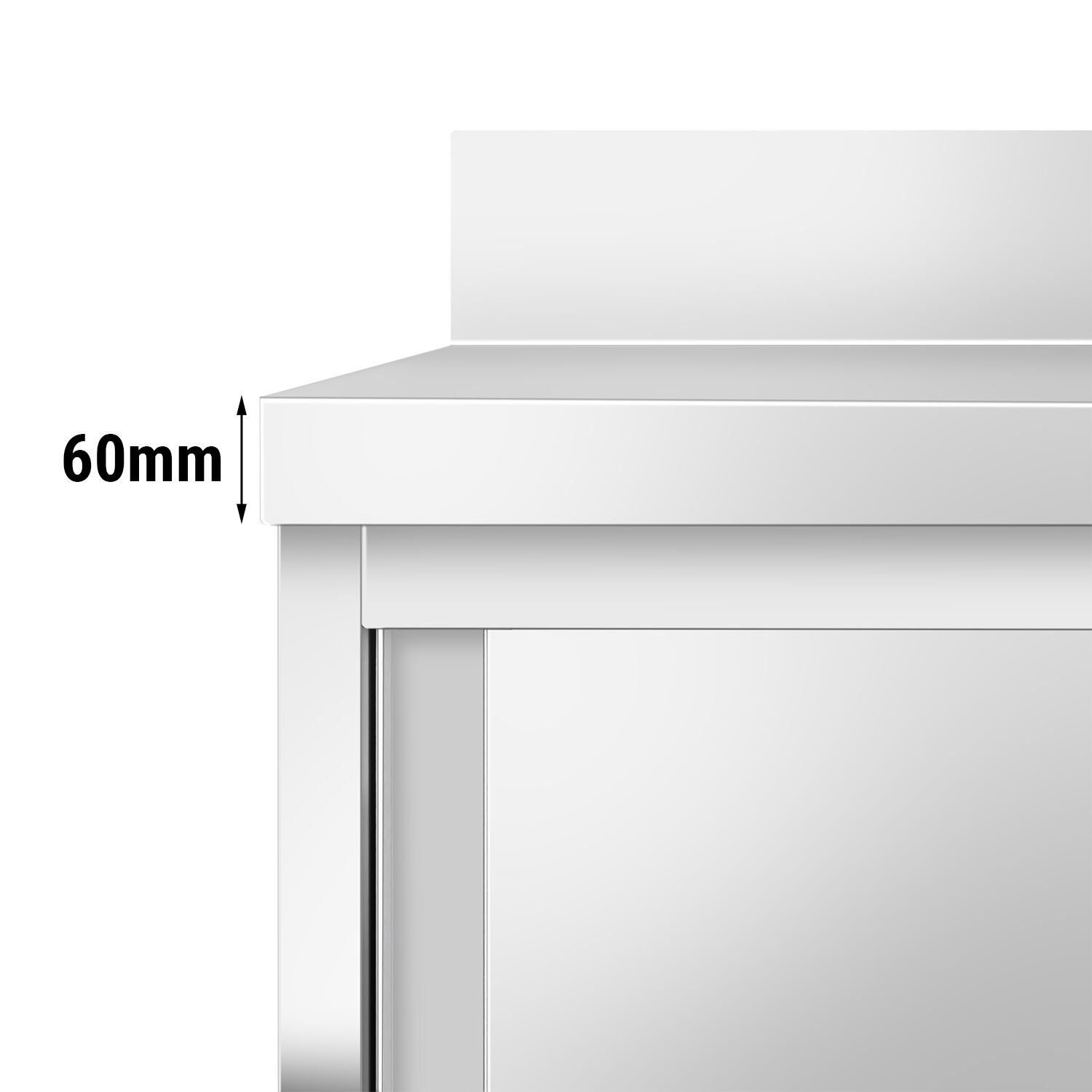Roostevaba kapp 1200×700mm, lükandustega, tagaserv