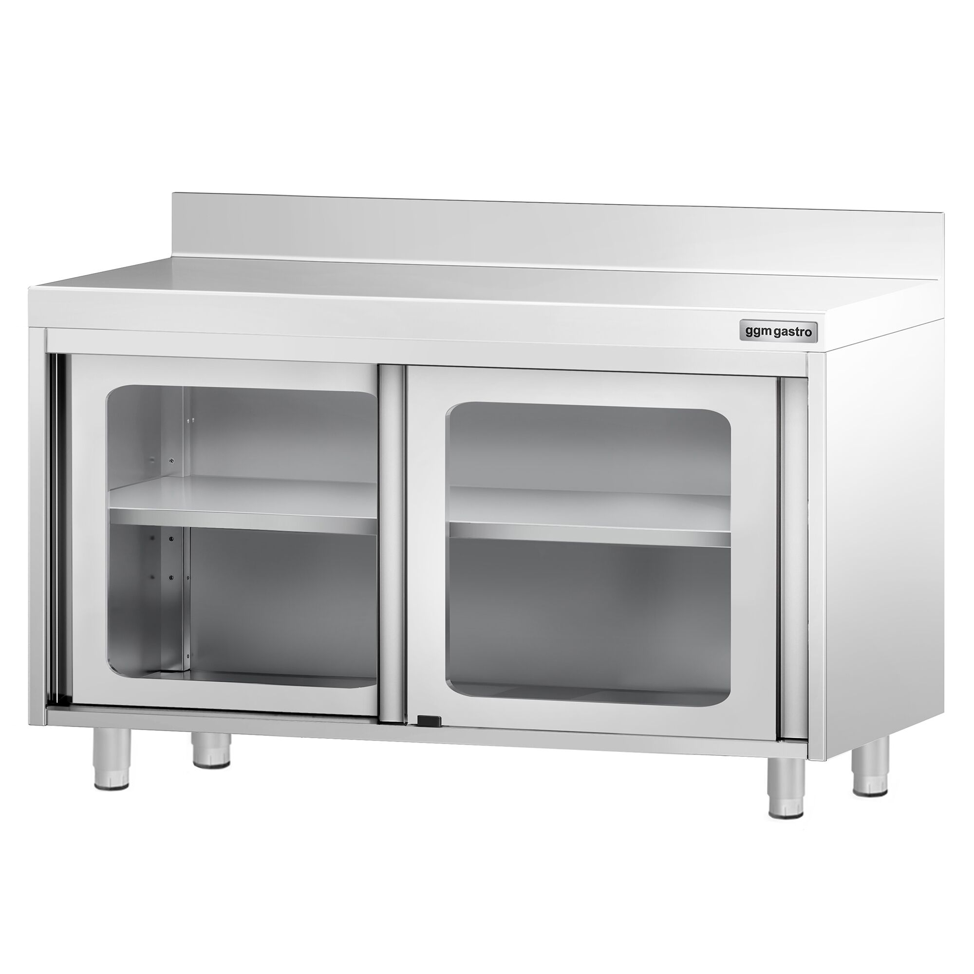 Roostevaba kapp 1200×700mm, klaas-lükandustega, tagaserv