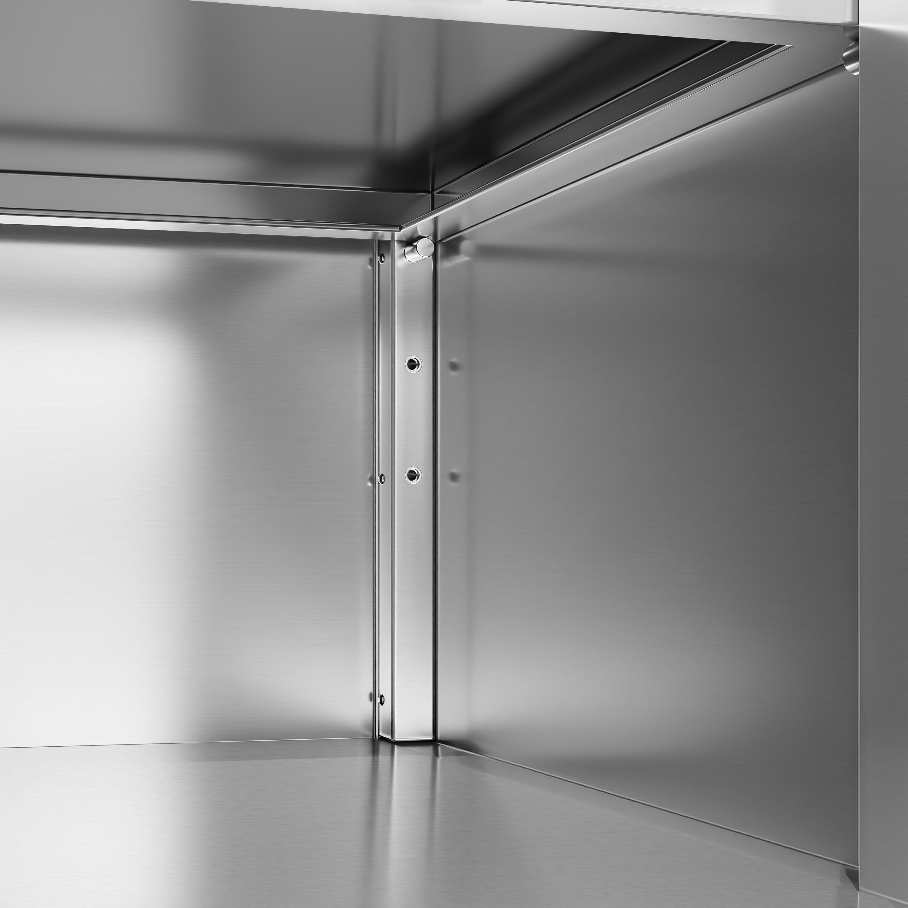 Roostevaba kapp 1200×700mm, klaas-lükandustega, tagaserv