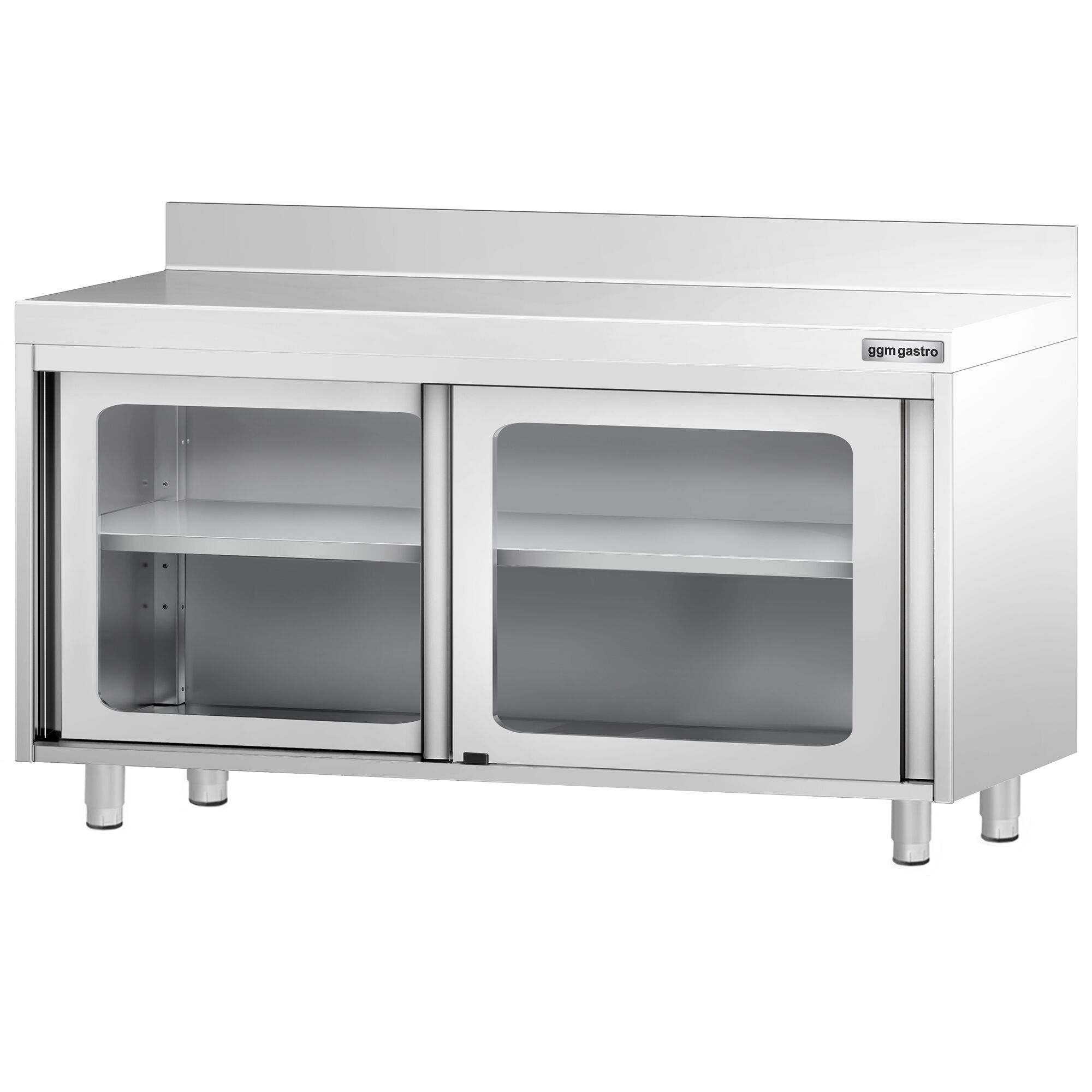 Roostevaba kapp 1400×600mm, klaas-lükandustega, tagaserv