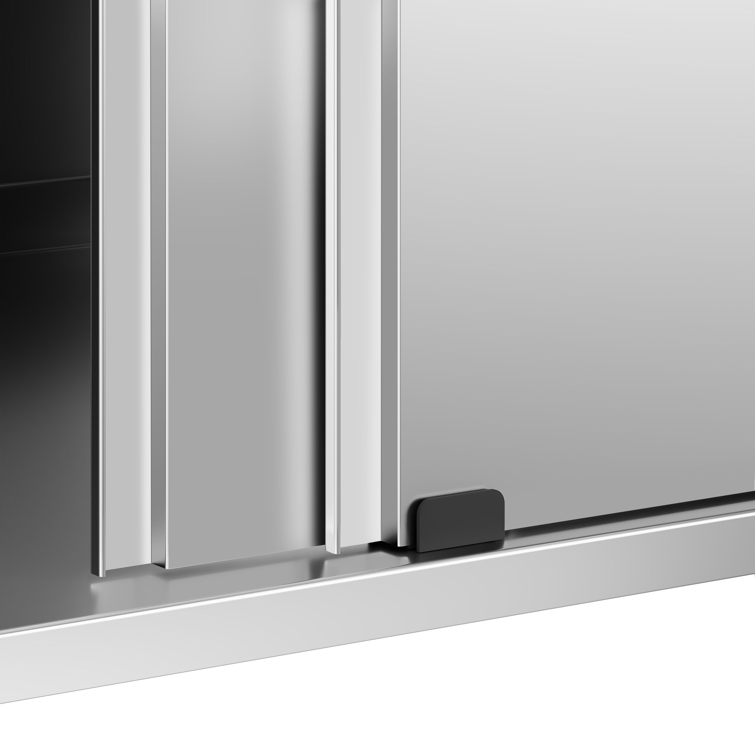 Roostevaba kapp 1600×600mm, lükandustega, 3 sahtlit paremal, tagaserv
