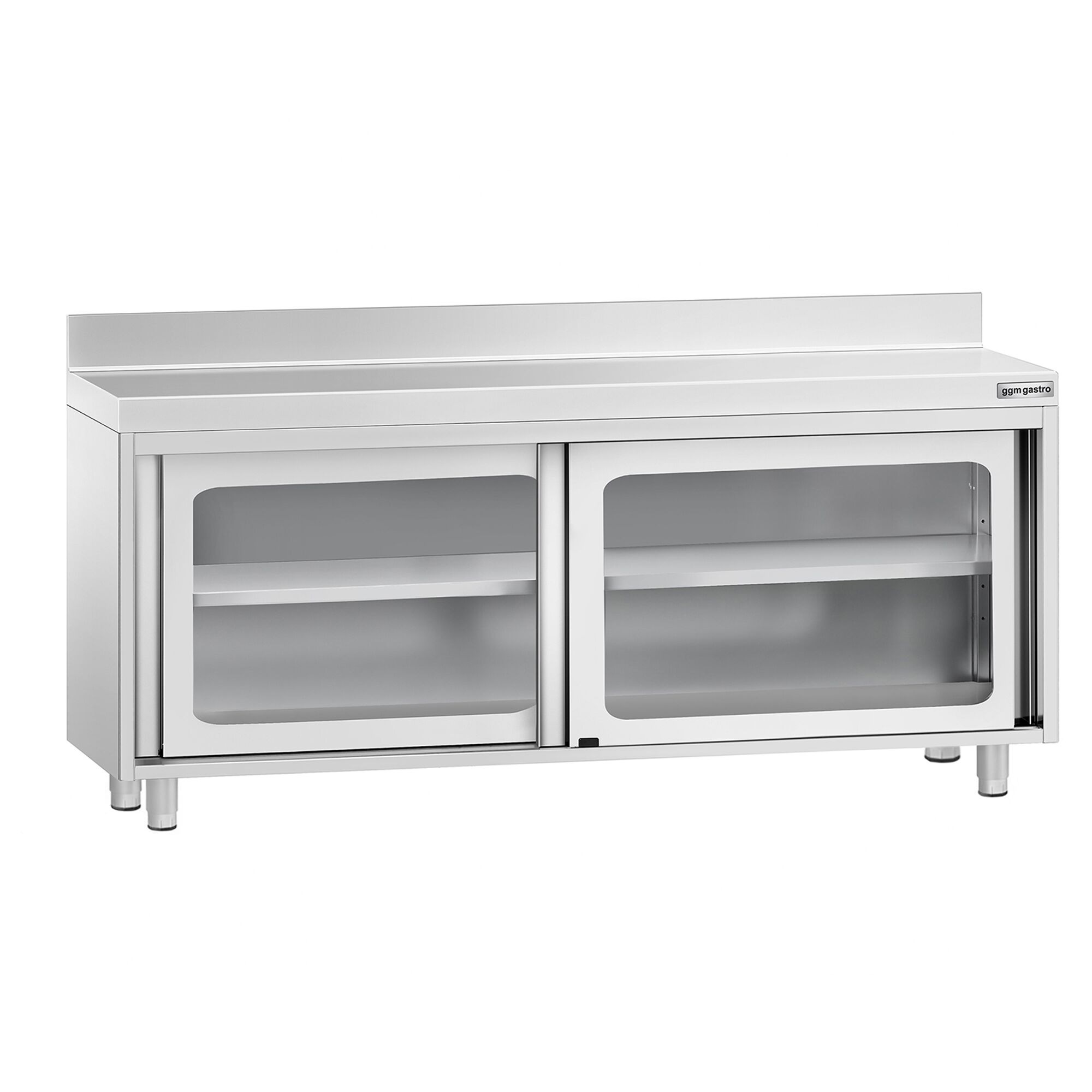 Roostevaba kapp 1800x700mm, klaas-lükandustega, tagaserv