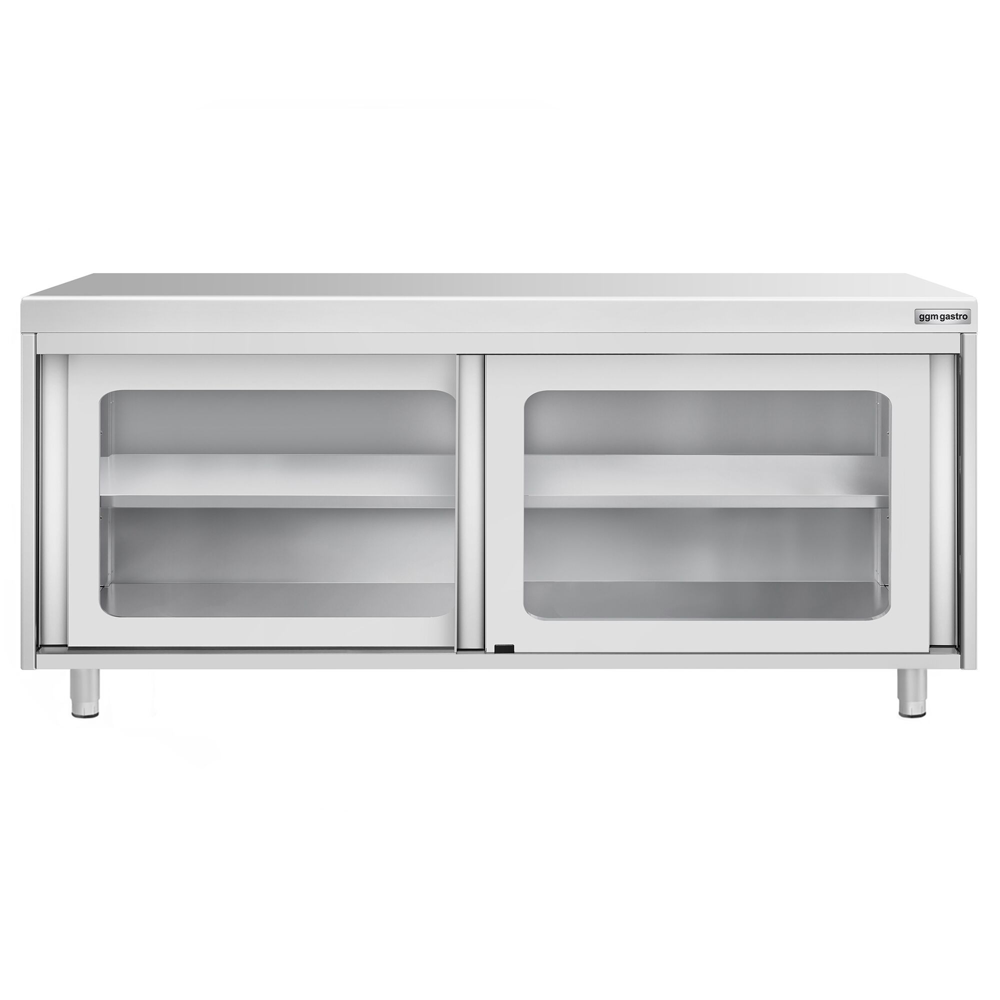 Roostevaba kapp 1800×700mm, klaas-lükandustega