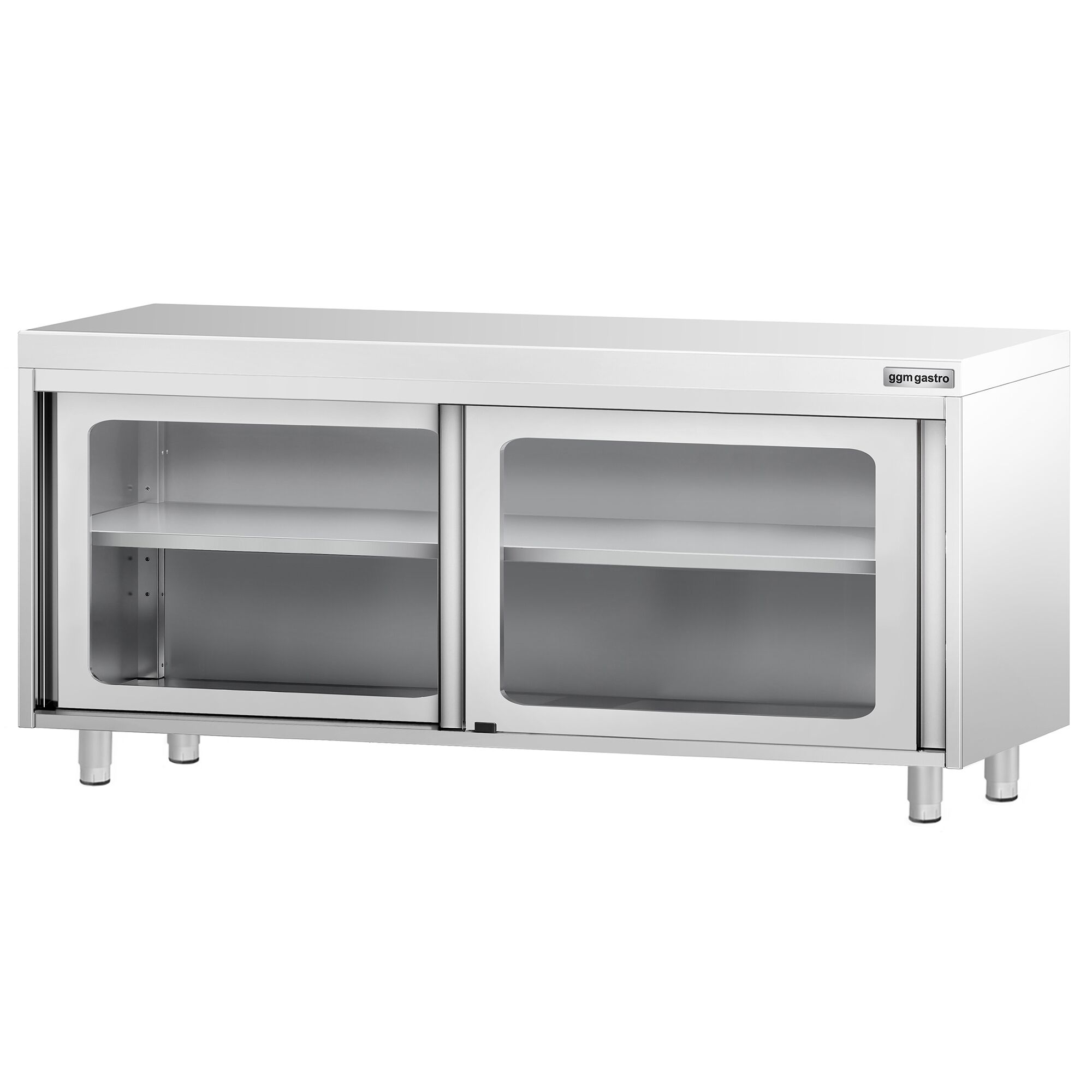 Roostevaba kapp 1800×700mm, klaas-lükandustega