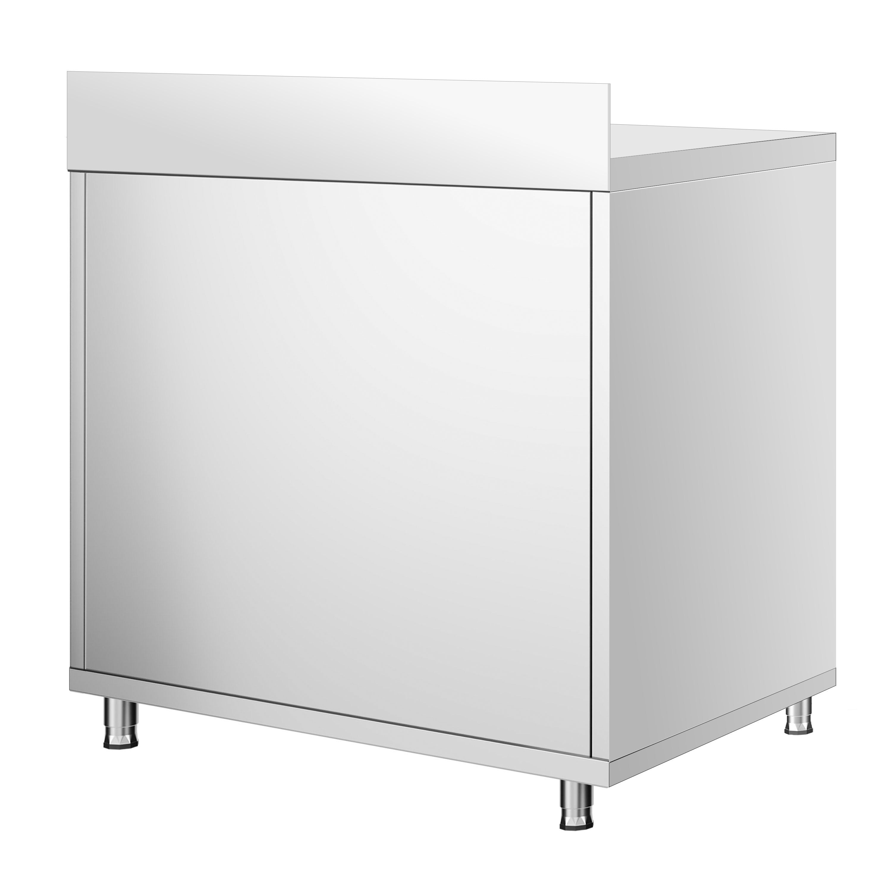 Roostevaba kapp 800×700mm, tiibustega, tagaserv