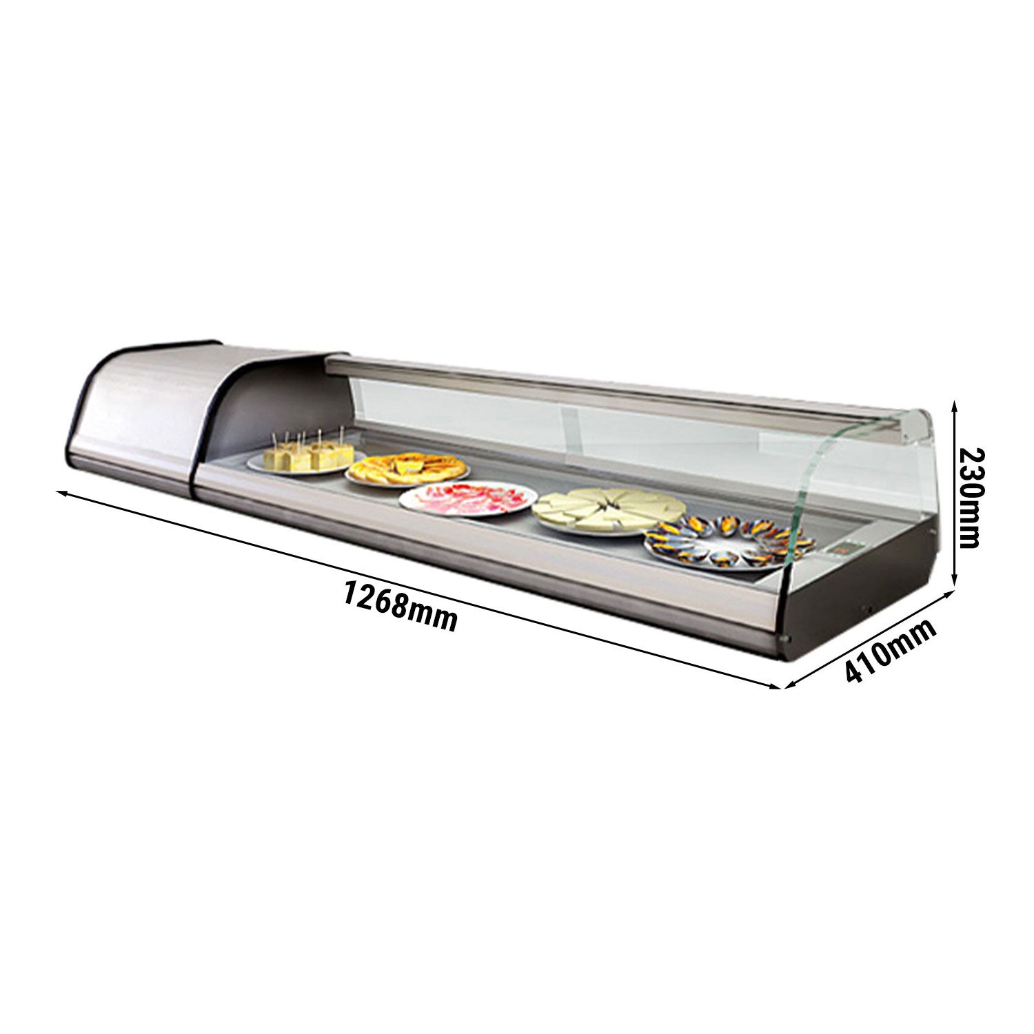 GN külmlett 1268 × 410 mm, 4 × GN 1/3