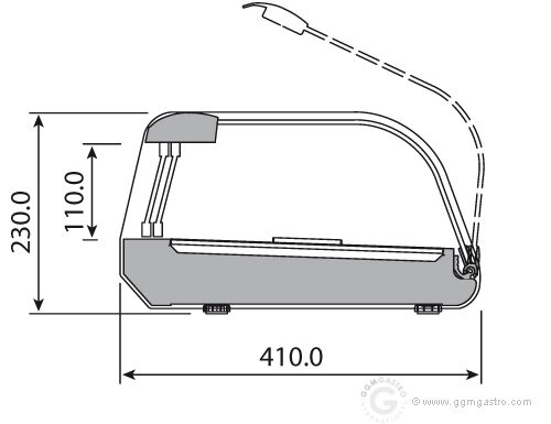 GN külmlett 1268 × 410 mm, 4 × GN 1/3