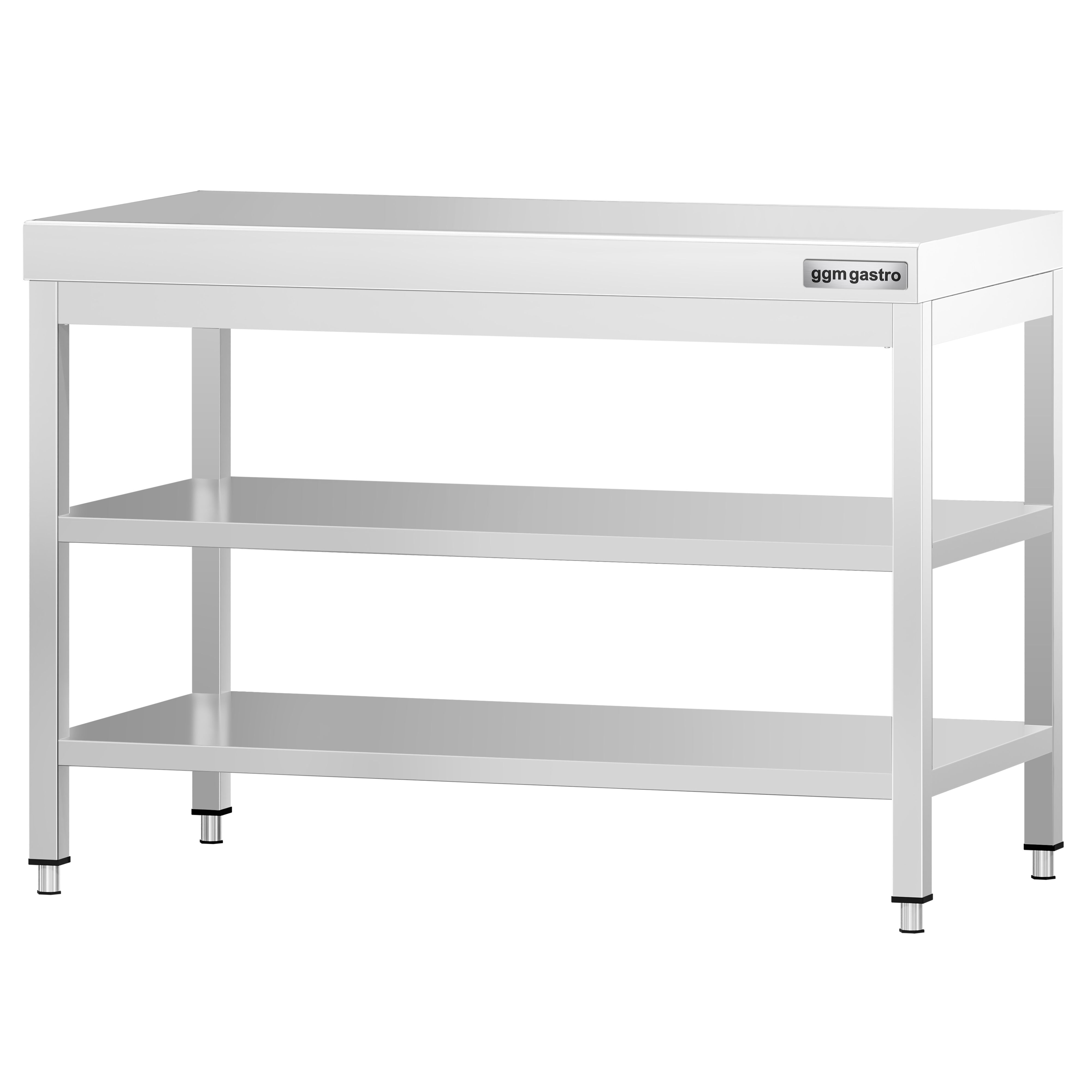 Roostevaba töölaud 1000 × 700 mm, 2 alariiulit