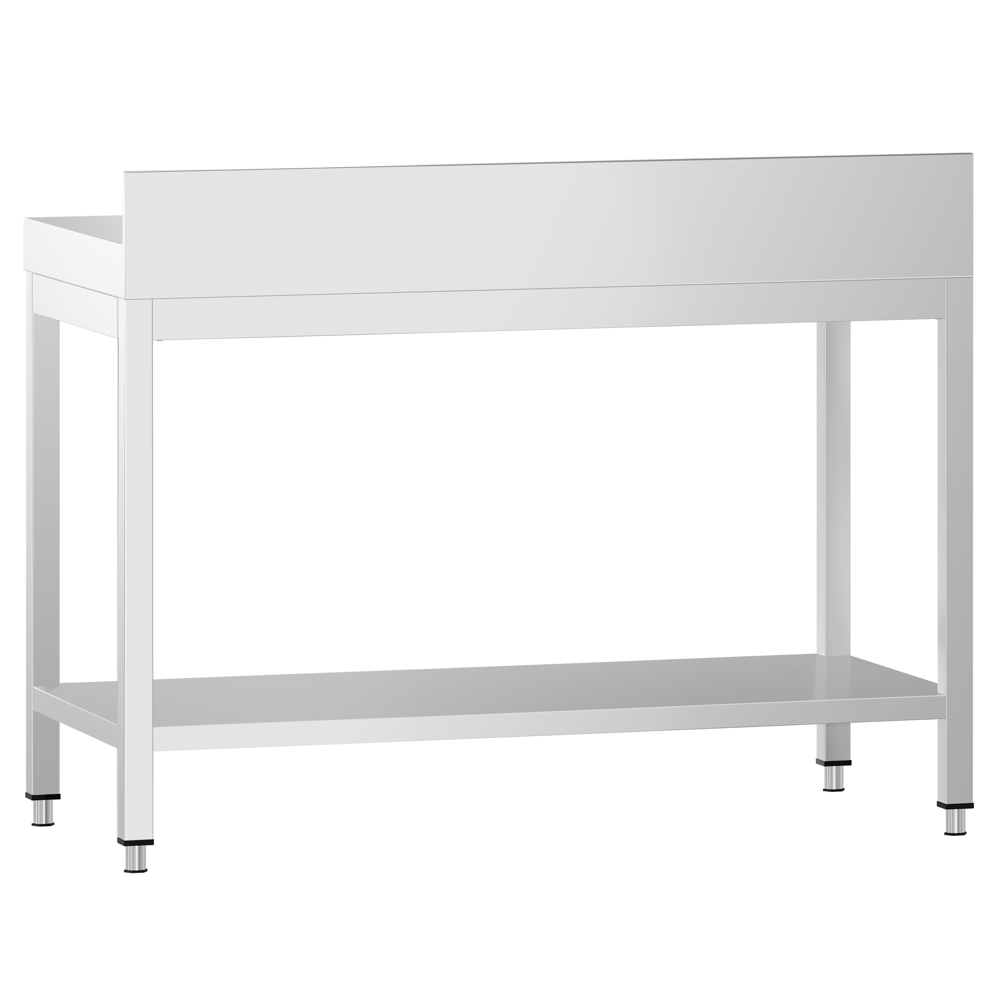 Roostevaba töölaud 1000 × 800 mm, tagaservaga