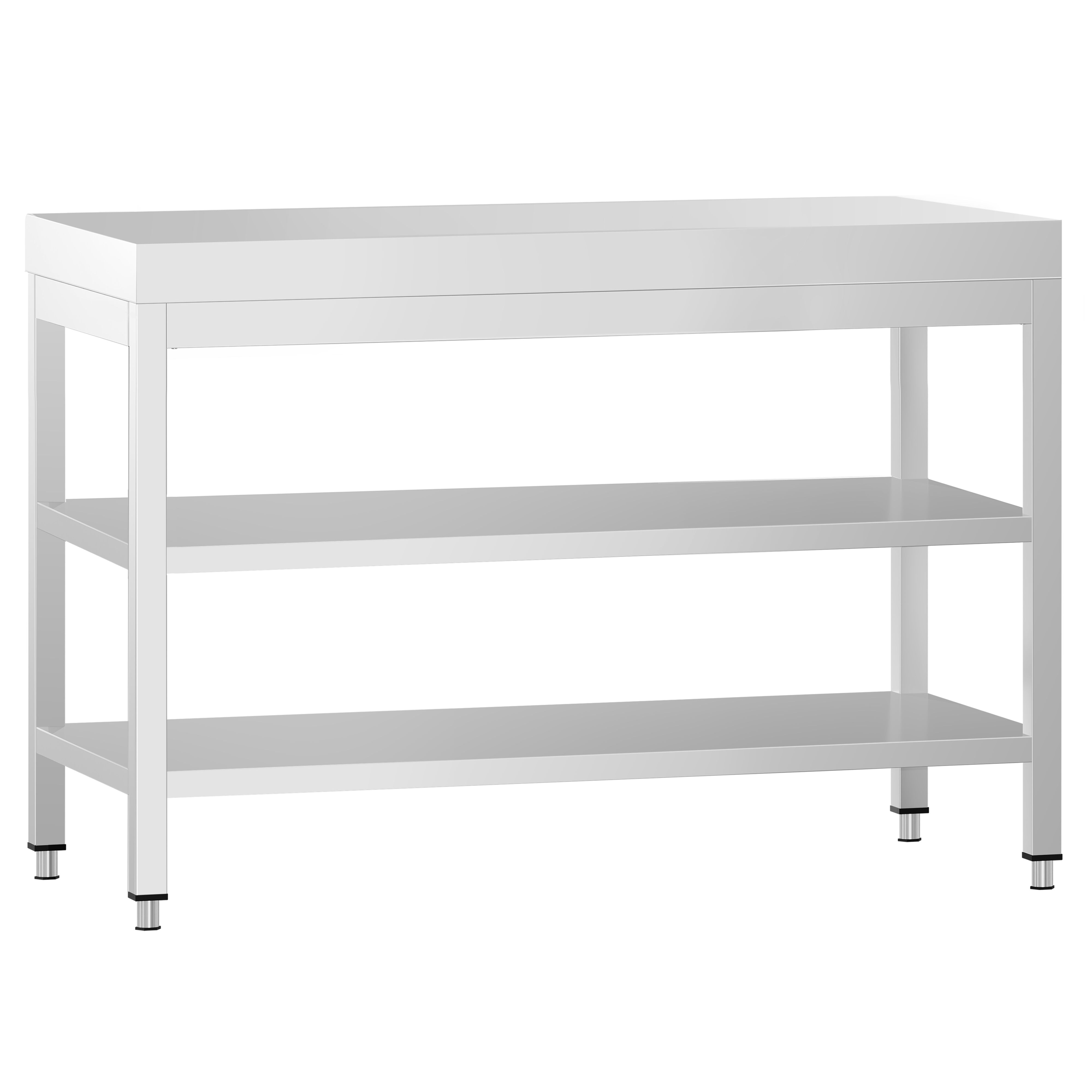 Roostevaba töölaud 1000 × 800 mm, 2 alariiulit