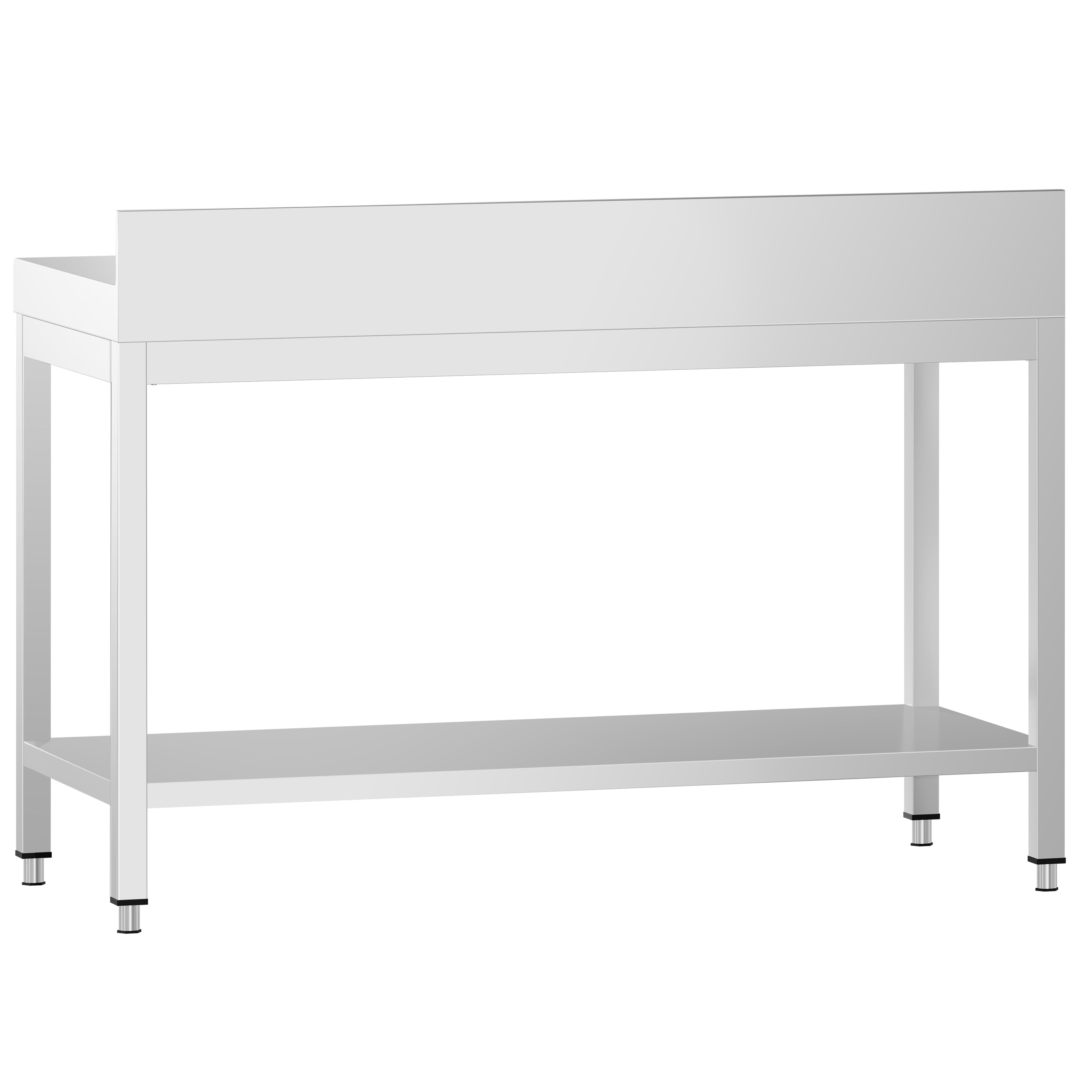 Roostevaba töölaud 1200 × 700 mm, tagaservaga