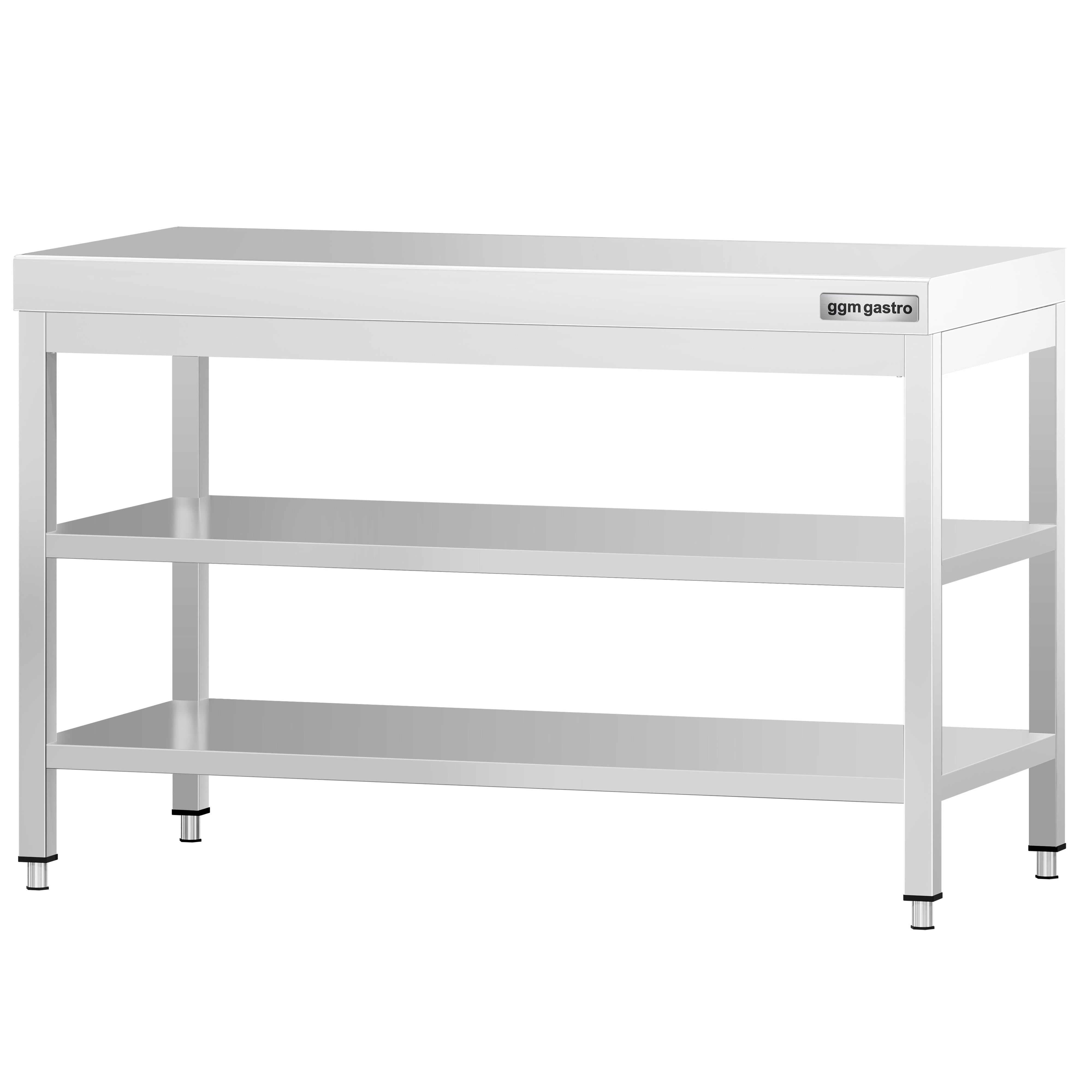 Roostevaba töölaud 1200 × 700 mm, 2 alariiulit