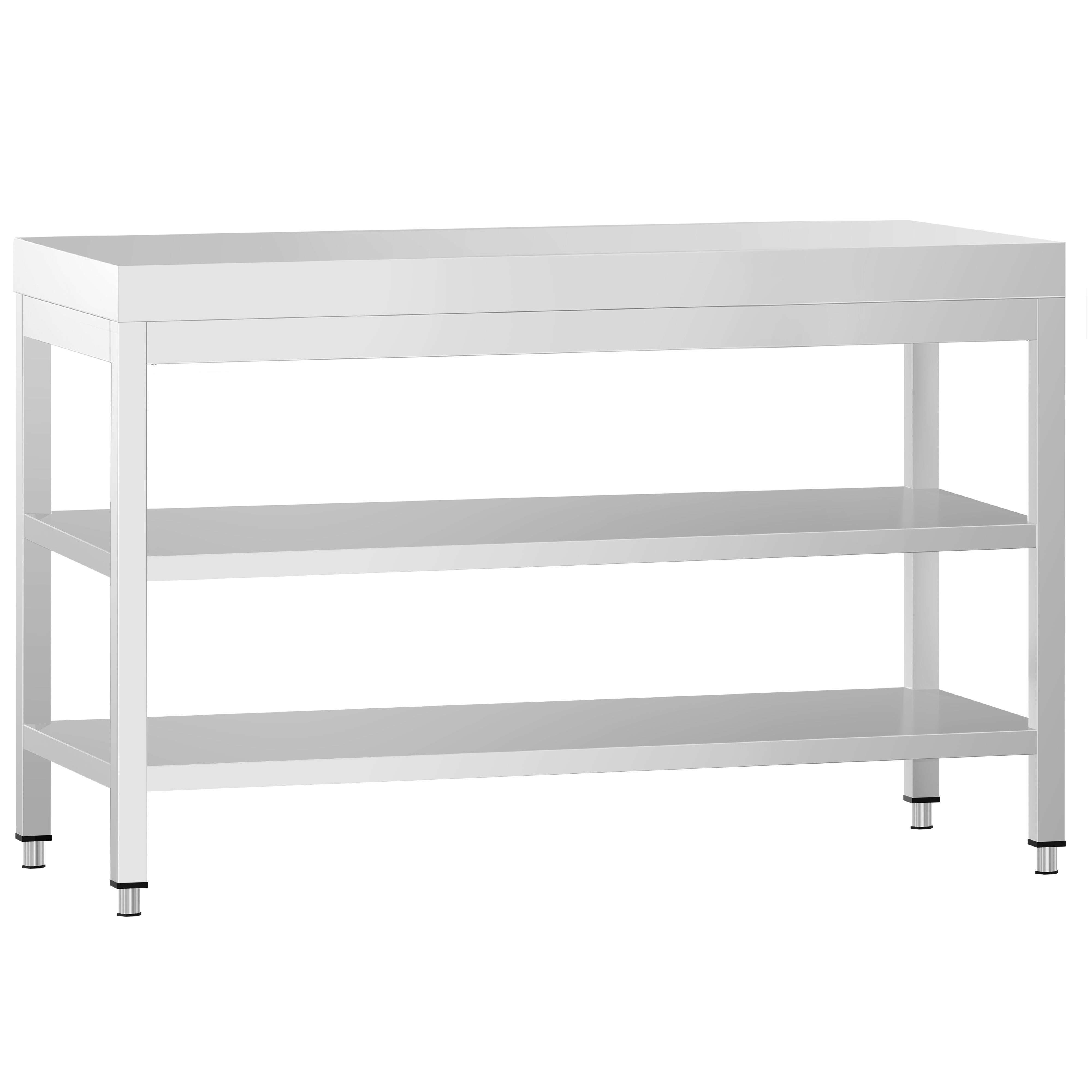 Roostevaba töölaud 1200 × 700 mm, 2 alariiulit