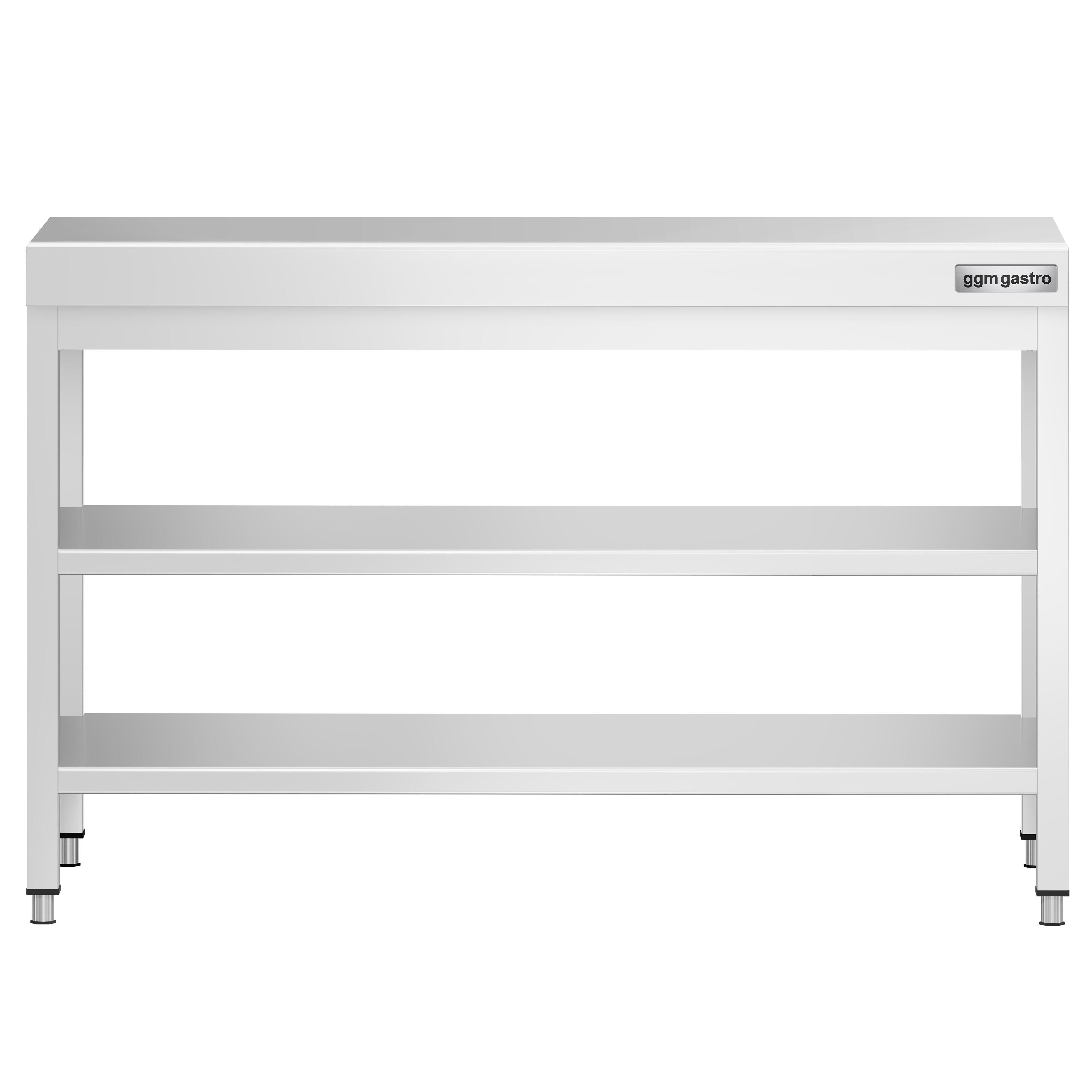 Roostevaba töölaud 1200 × 800 mm, 2 alariiulit