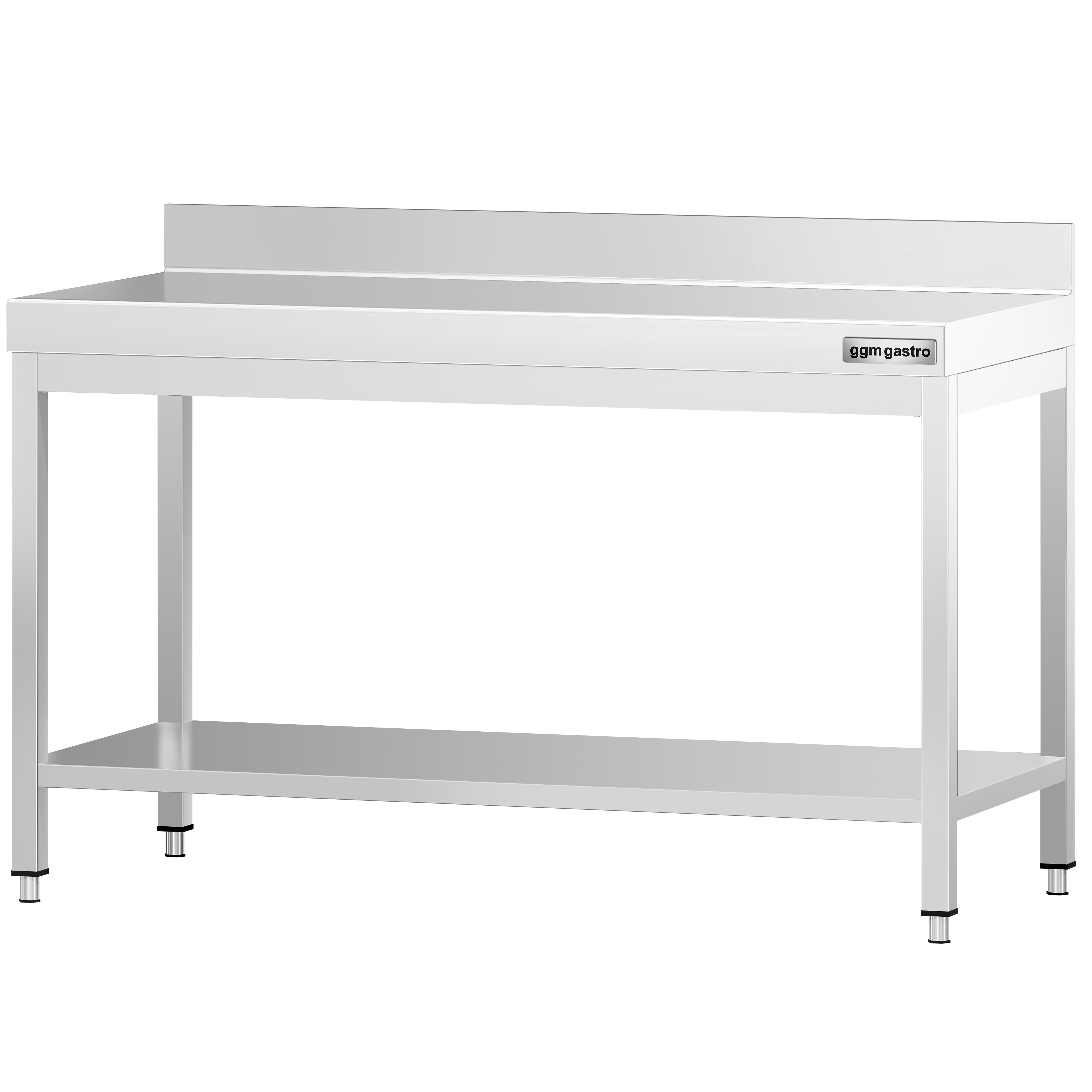 Roostevaba töölaud 1400 × 600 mm, tagaservaga