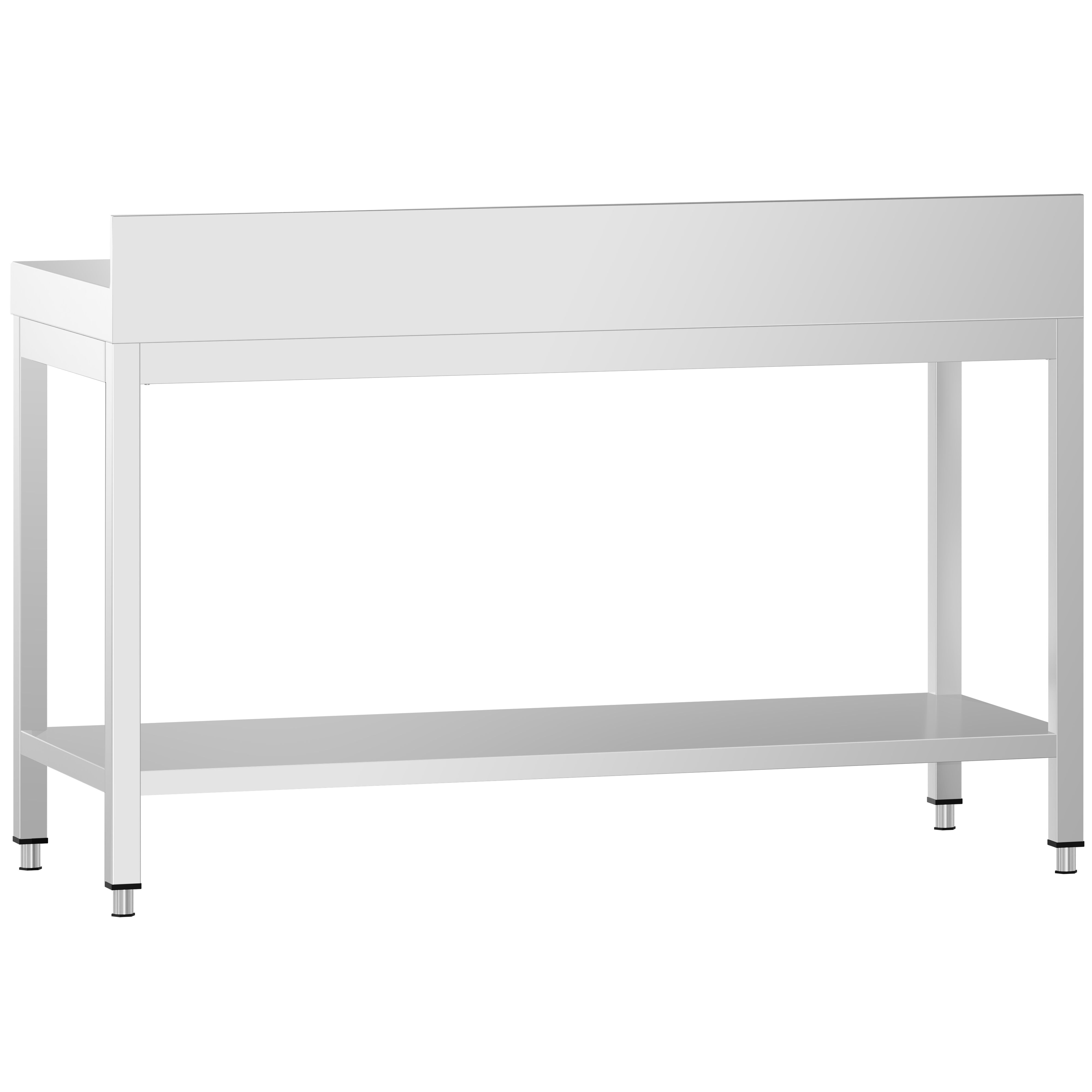 Roostevaba töölaud 1400 × 600 mm, tagaservaga