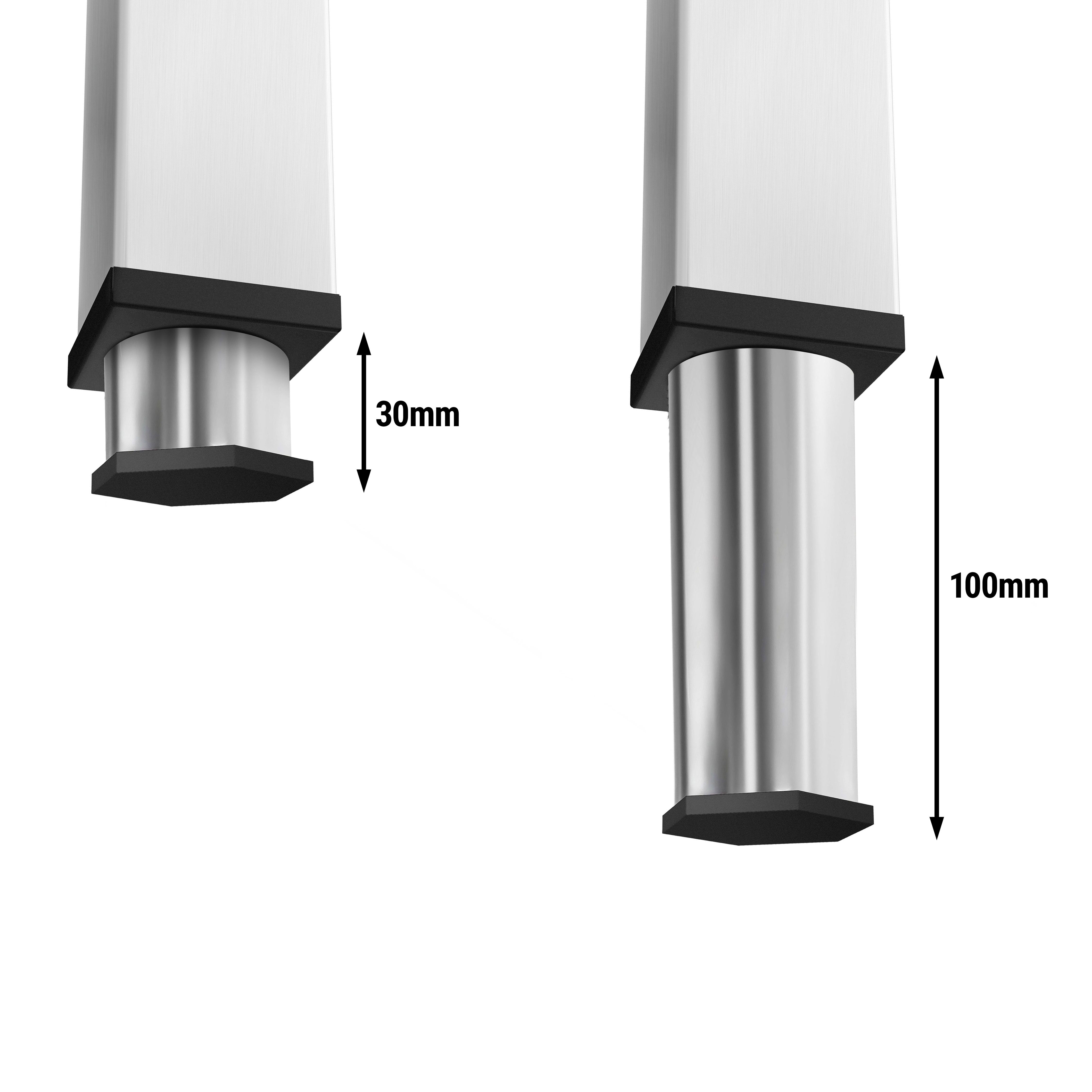 Roostevaba töölaud 1400 × 600 mm, 2 alariiulit