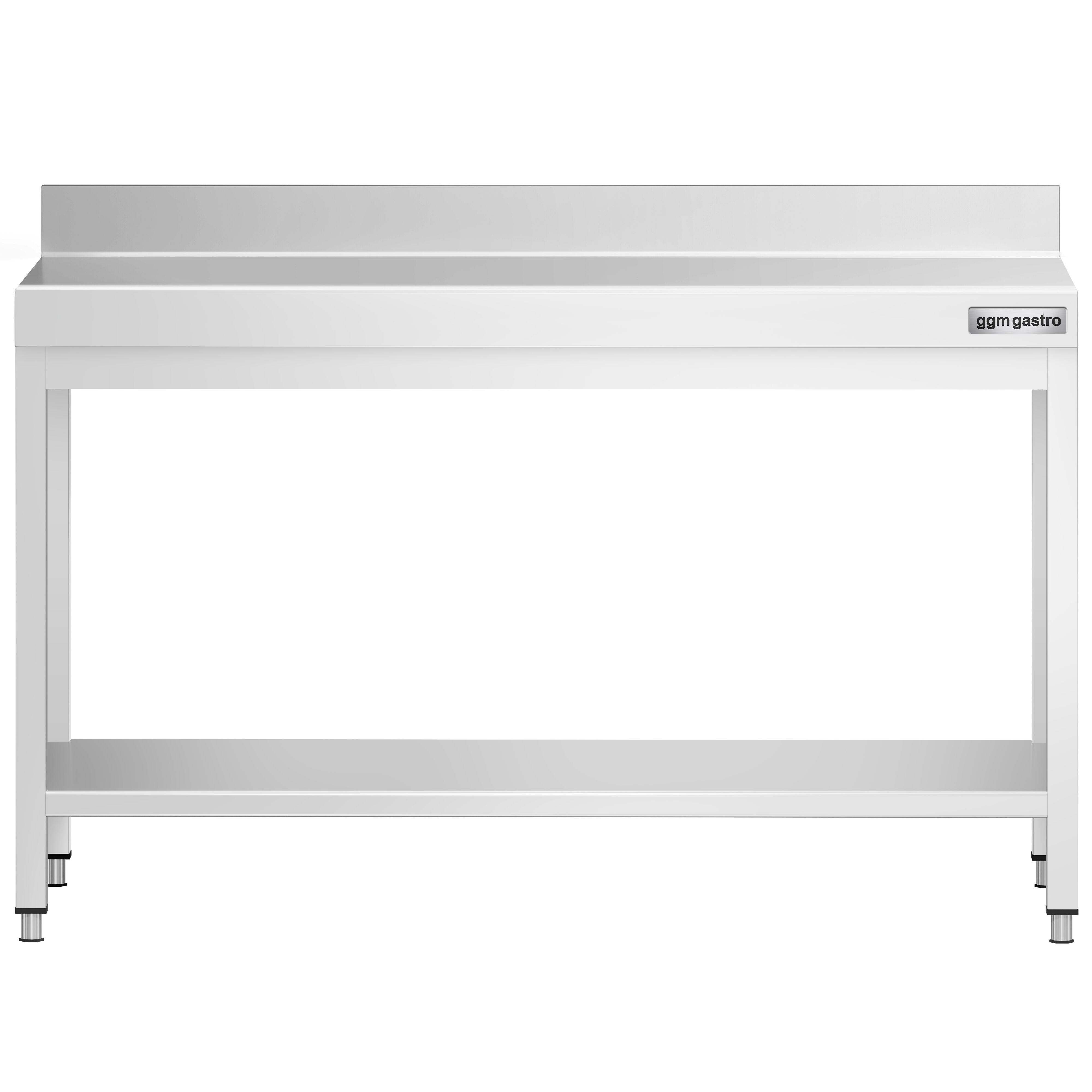 Roostevaba töölaud 1400 × 700 mm, tagaservaga
