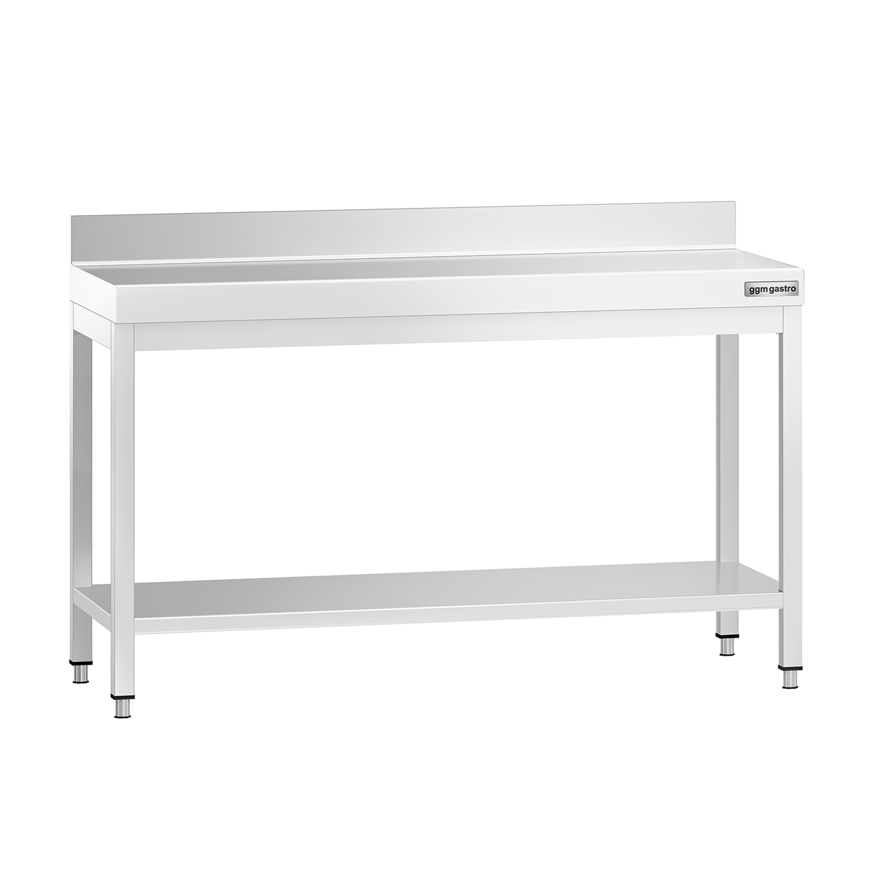 Roostevaba töölaud 1400 x 800 mm, tagaservaga