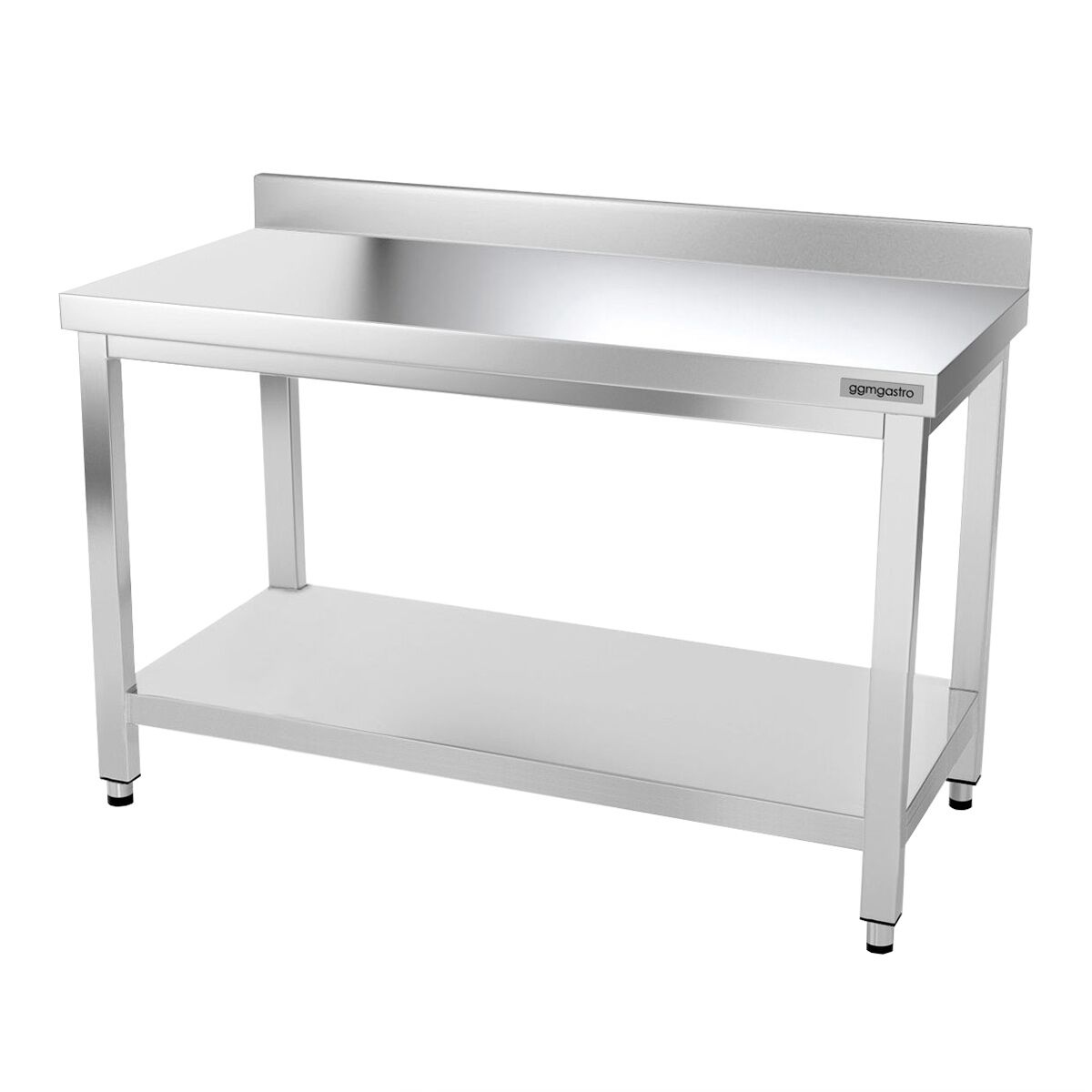 Roostevaba töölaud 1400 × 800 mm, tagaservaga