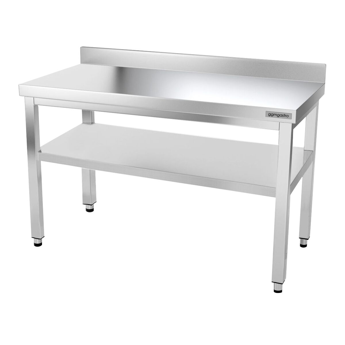Roostevaba töölaud 1400 × 800 mm, tagaservaga