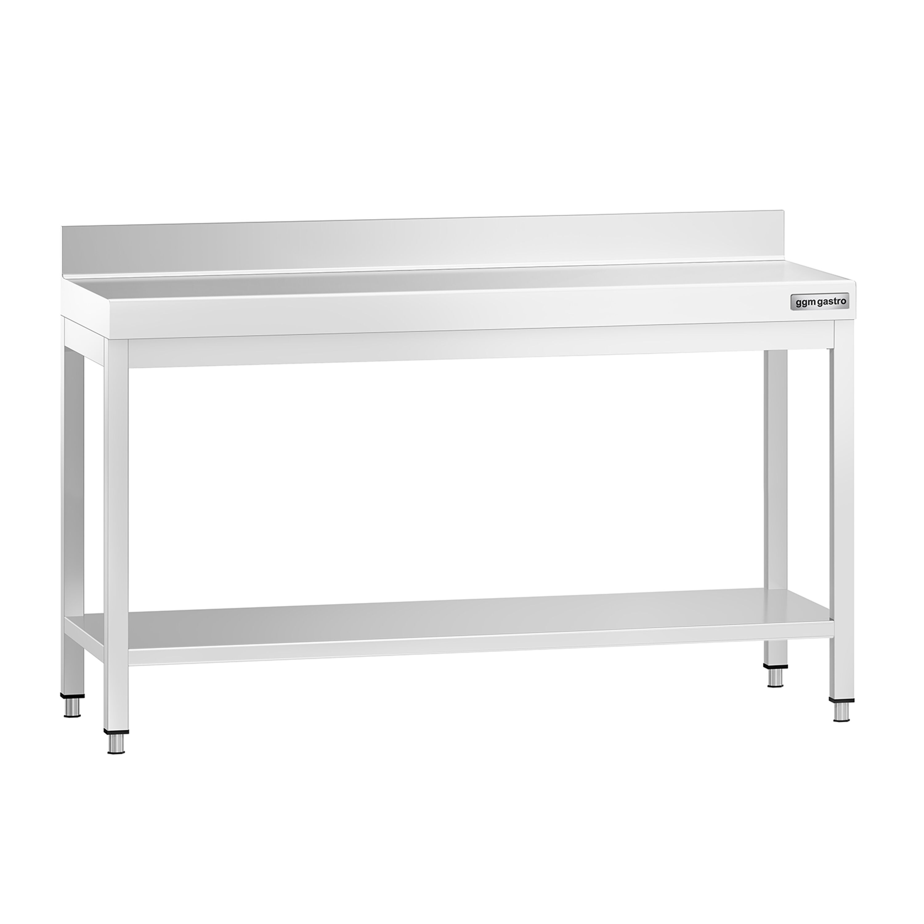 Roostevaba töölaud 1500 x 700 mm, tagaservaga