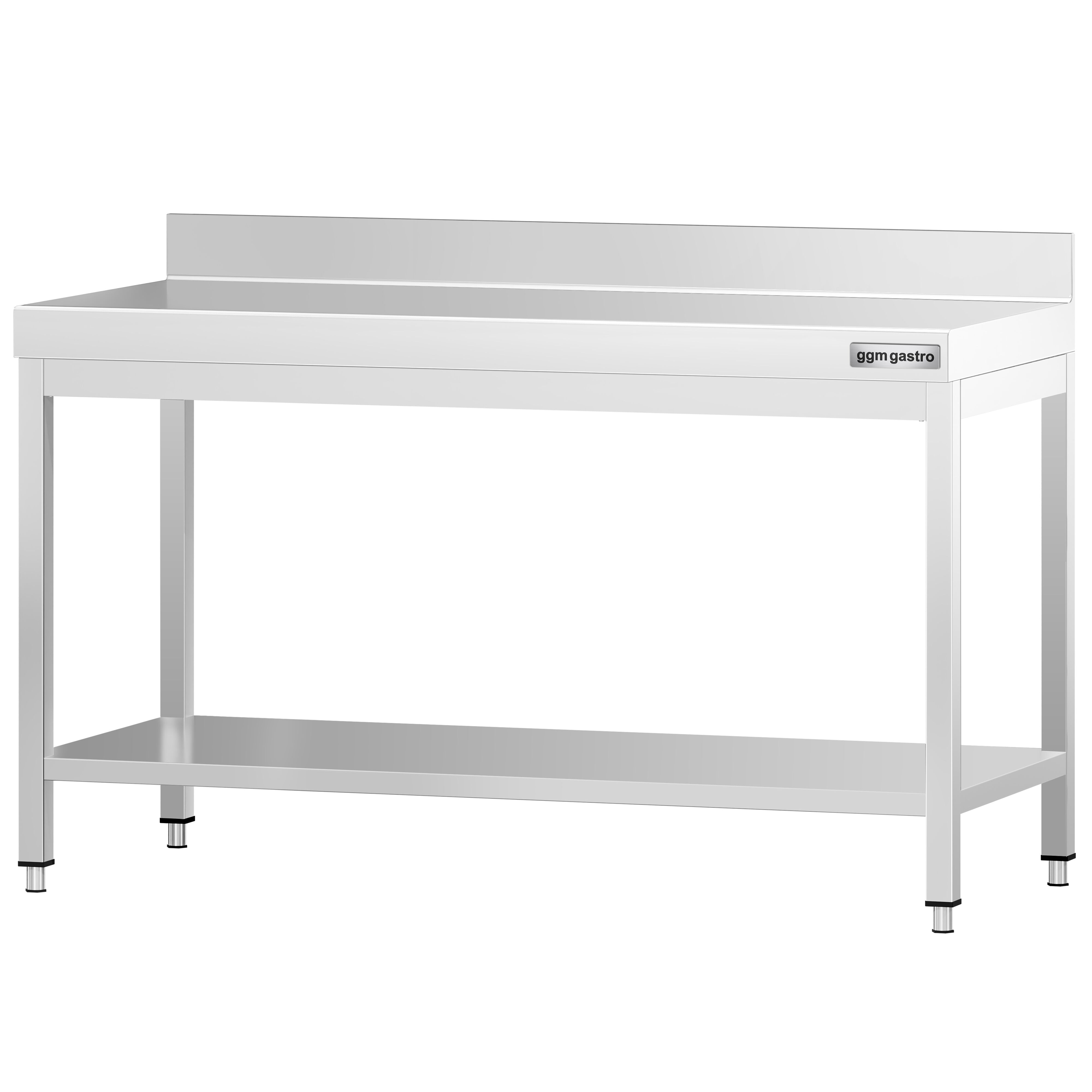 Roostevaba töölaud 1500 × 700 mm, tagaservaga