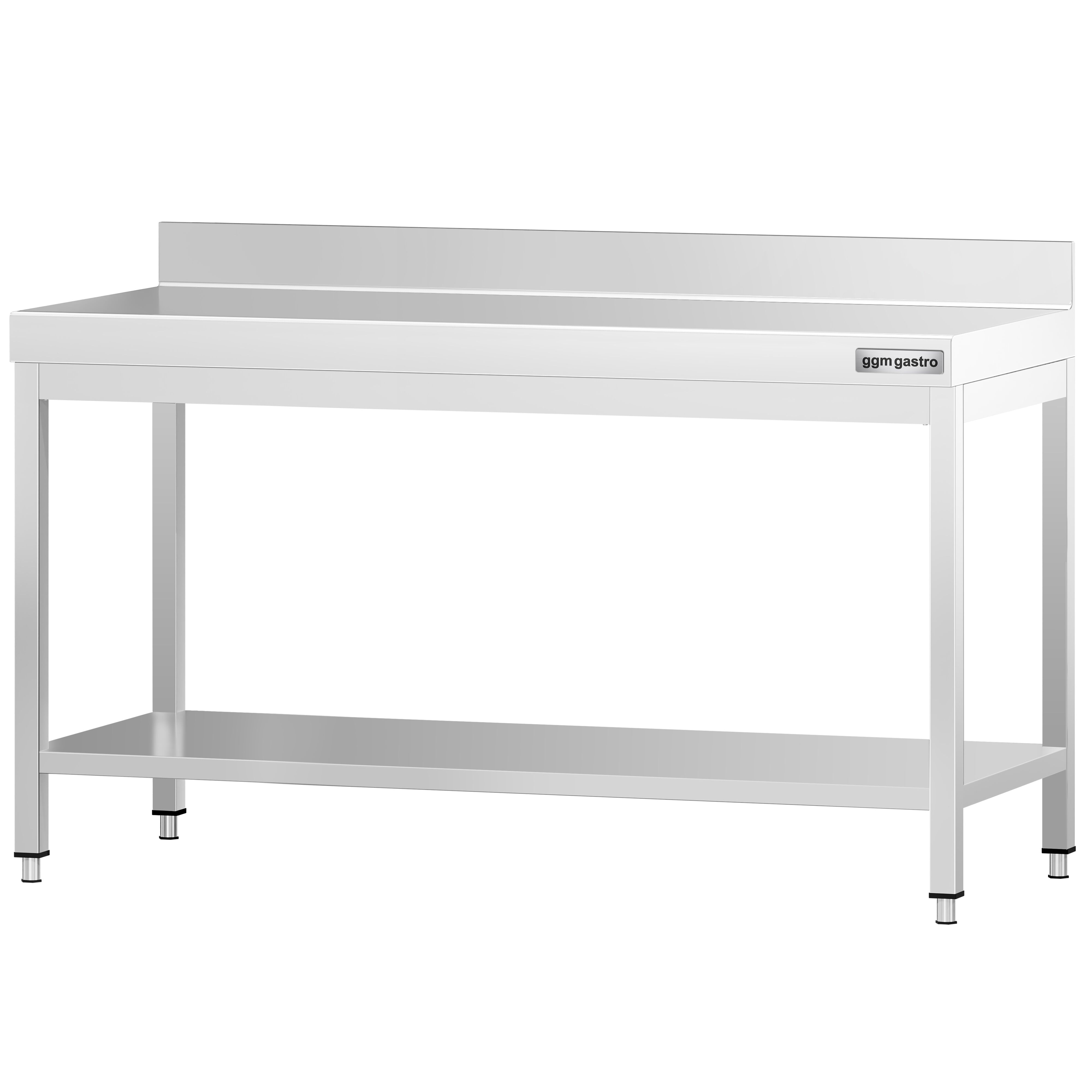 Roostevaba töölaud 1600 × 600 mm, tagaservaga