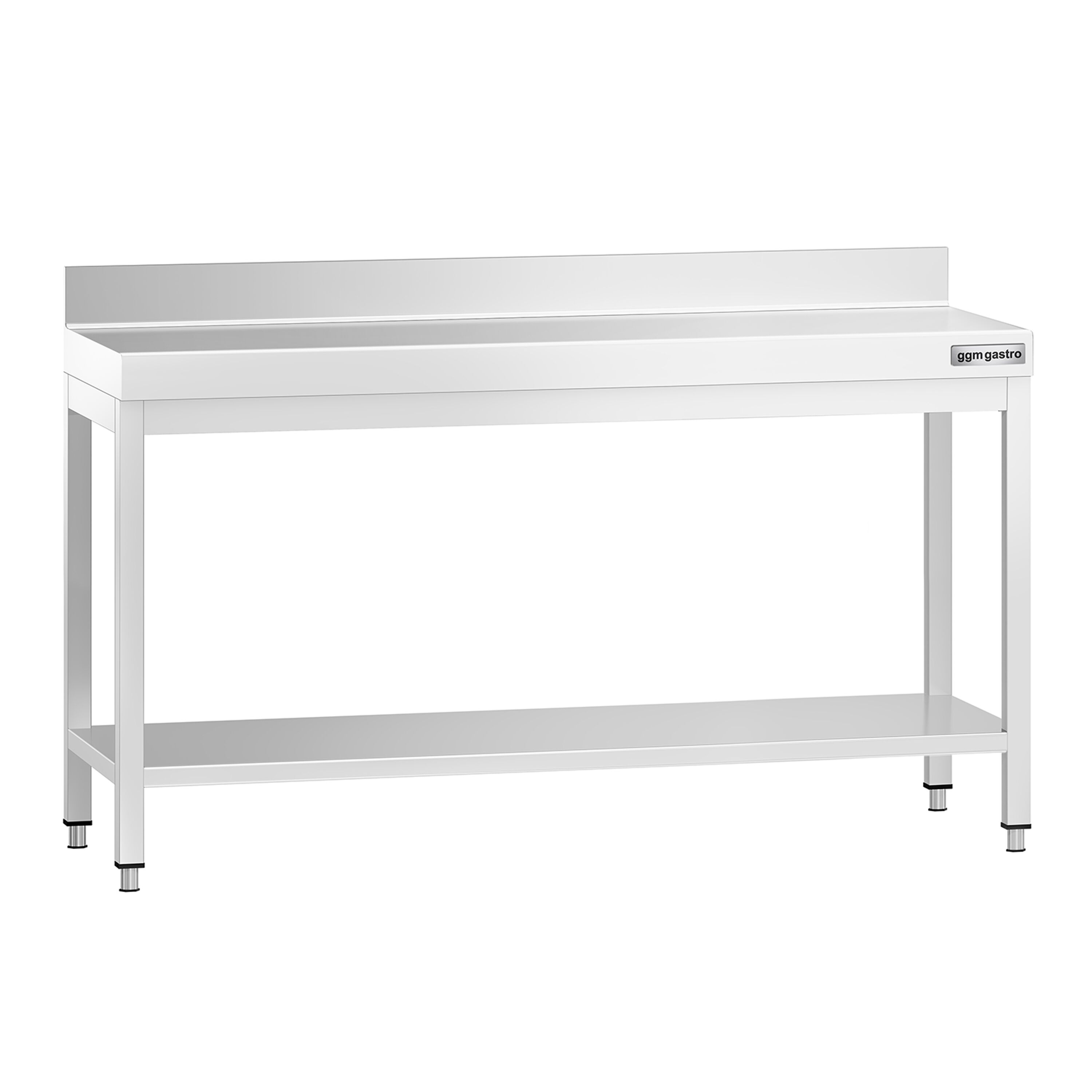Roostevaba töölaud 1600 x 800 mm, tagaservaga