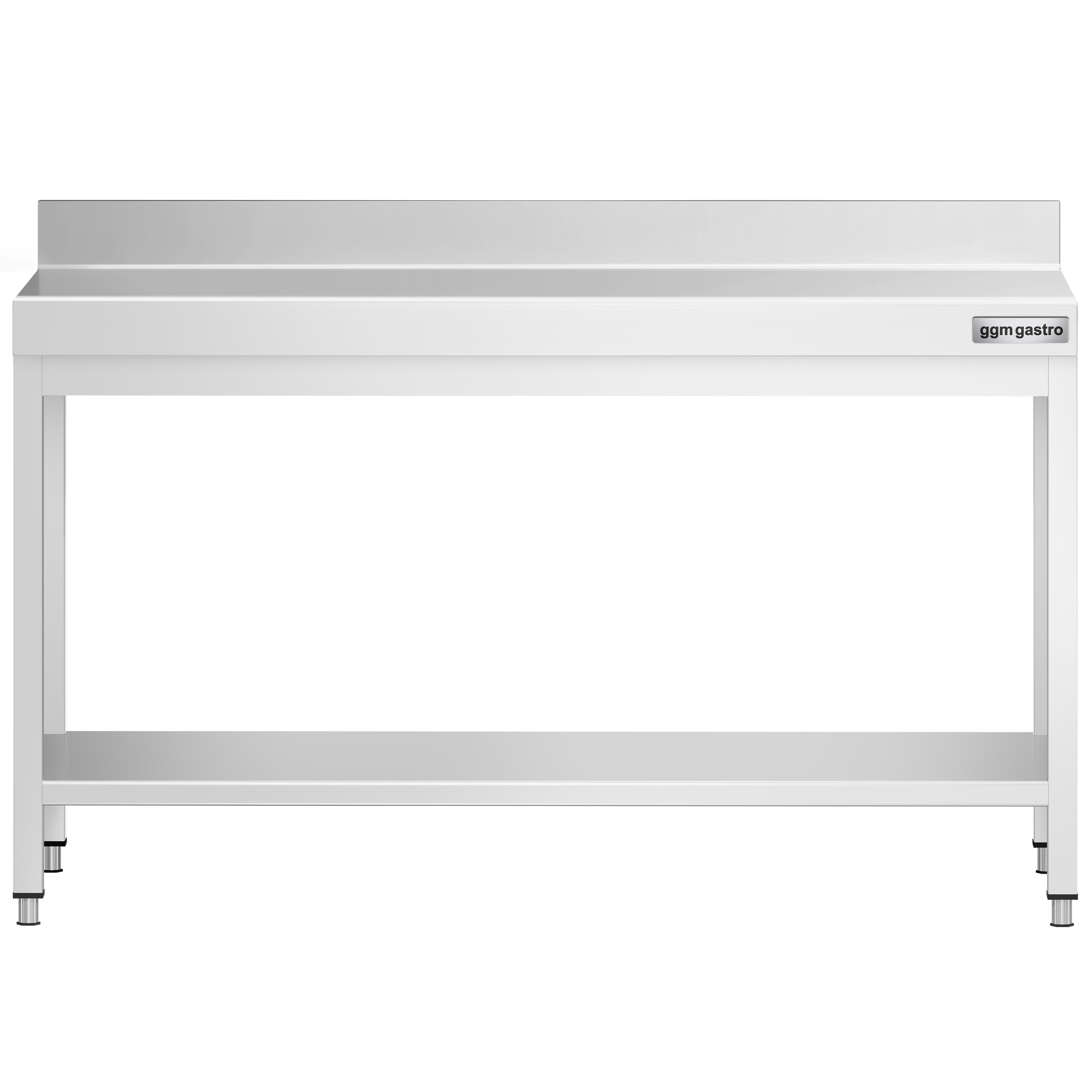 Roostevaba töölaud 1600 × 800 mm, tagaservaga