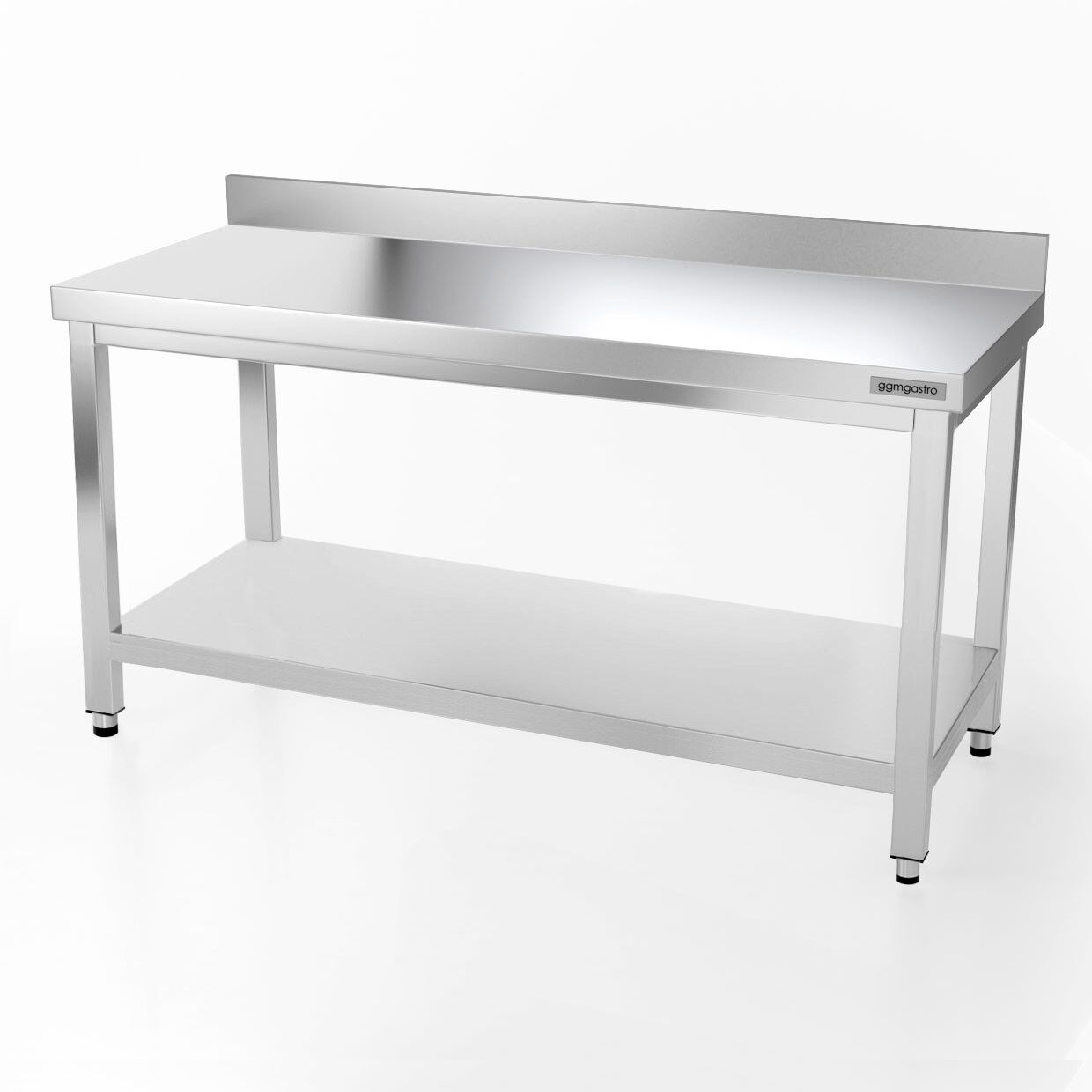 Roostevaba töölaud 1600 × 800 mm, tagaservaga