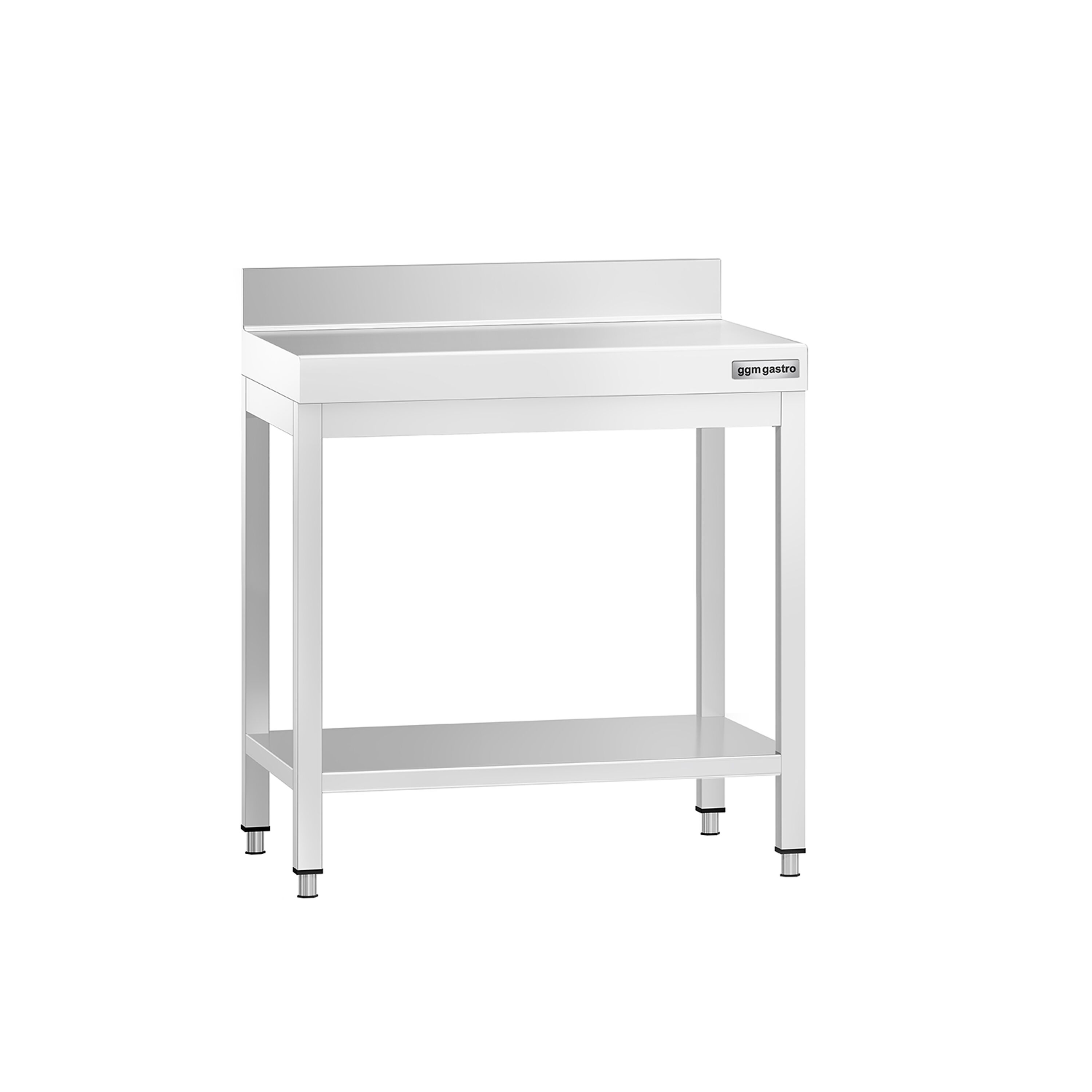 Roostevaba töölaud 600 x 600 mm, tagaservaga