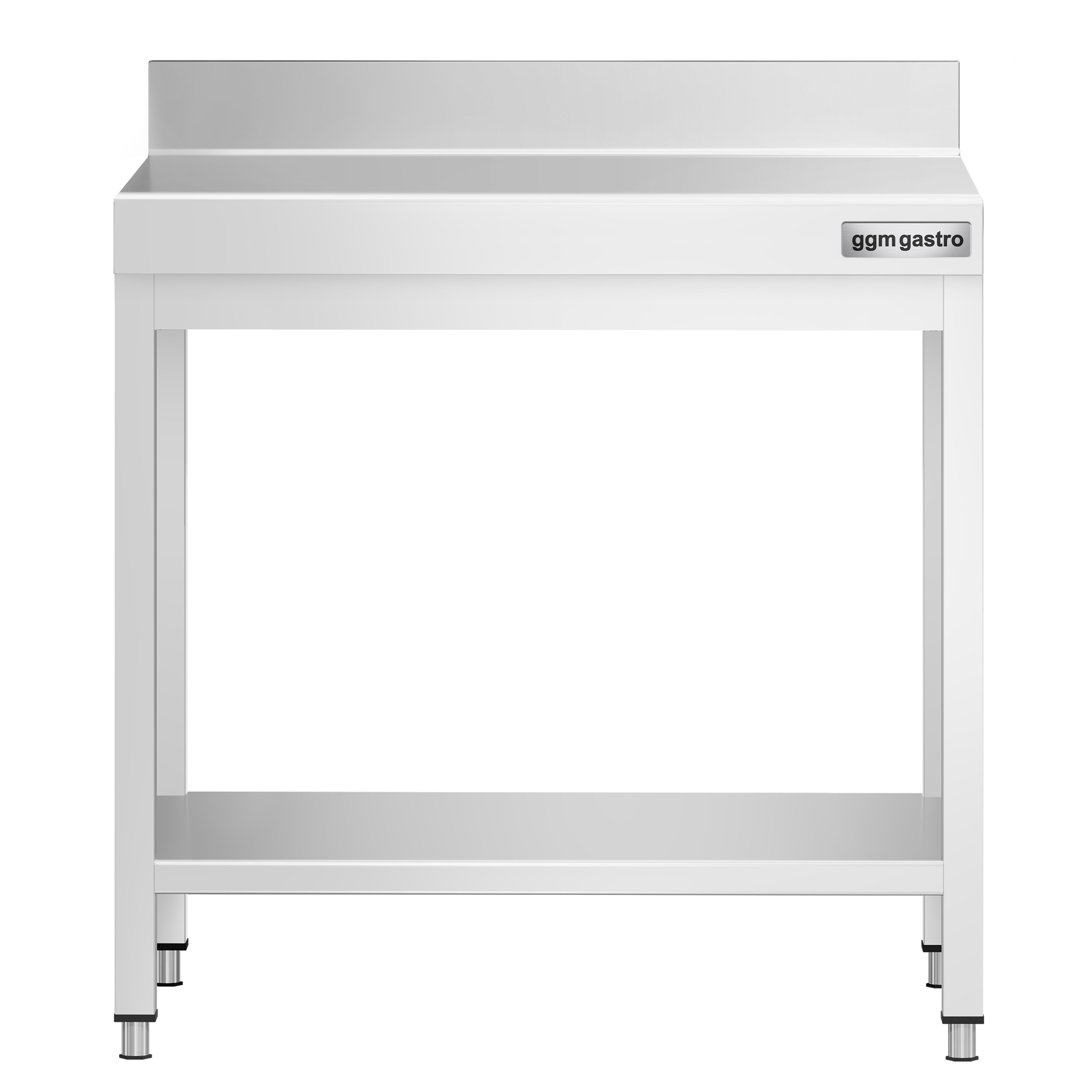 Roostevaba töölaud 600 × 600 mm, tagaservaga